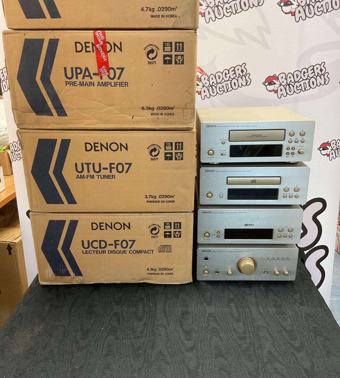 Denon 4 part hifi seperates system including upa-f07 with original boxes