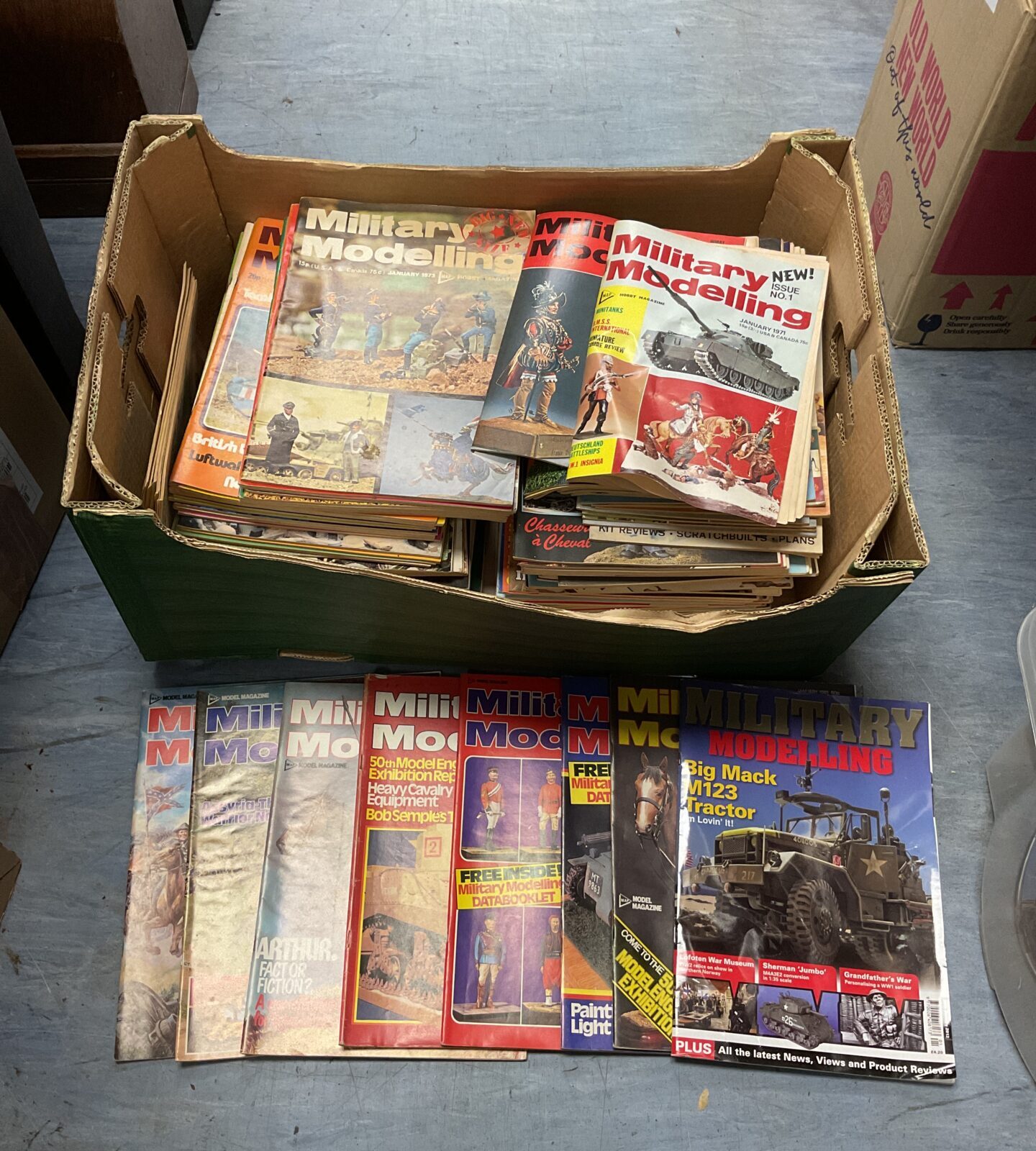 Large box of military modelling magazines