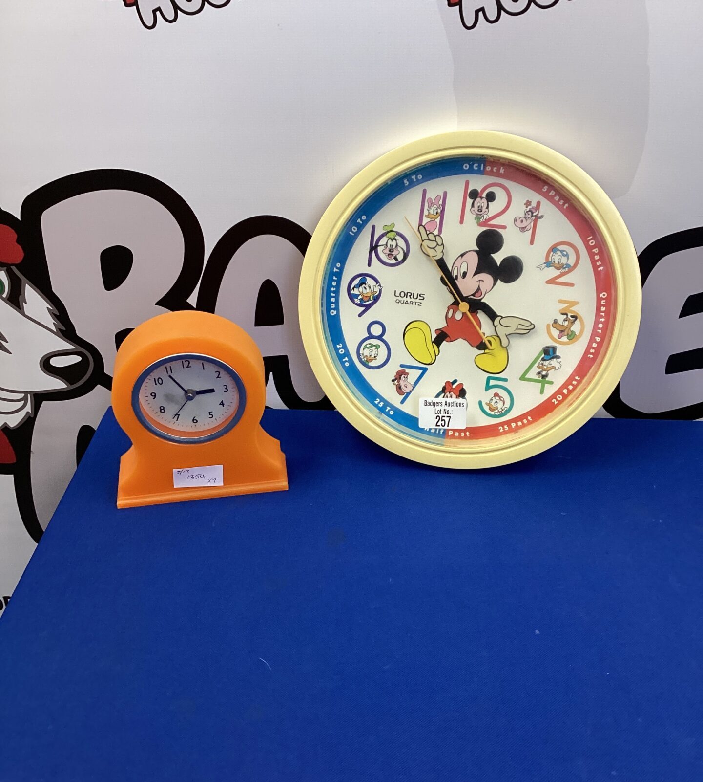 Two clocks inc  Lorus Mickey Mouse - working