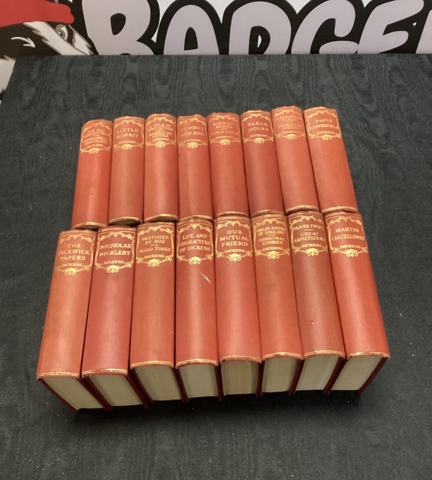 Vintage set of Charles Dickens books