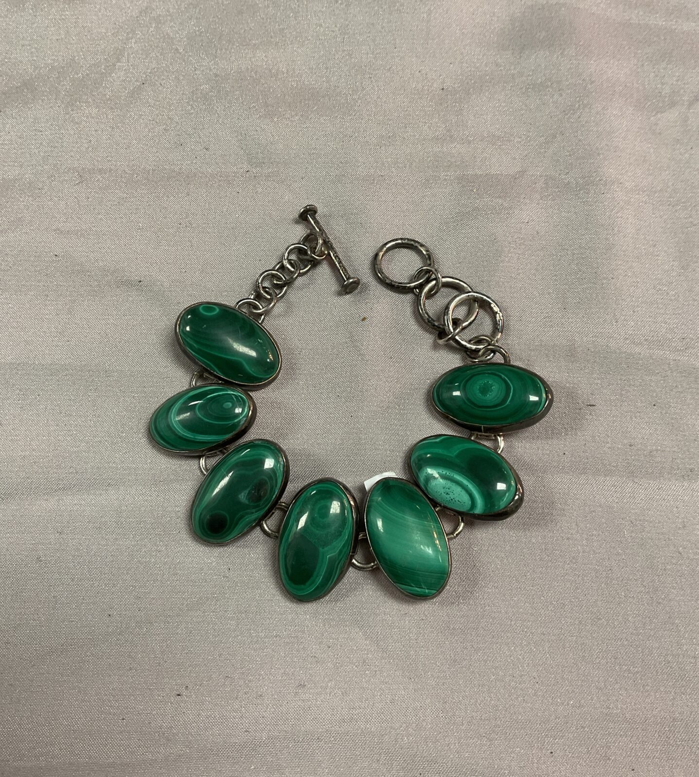 925 silver malachite bracelet