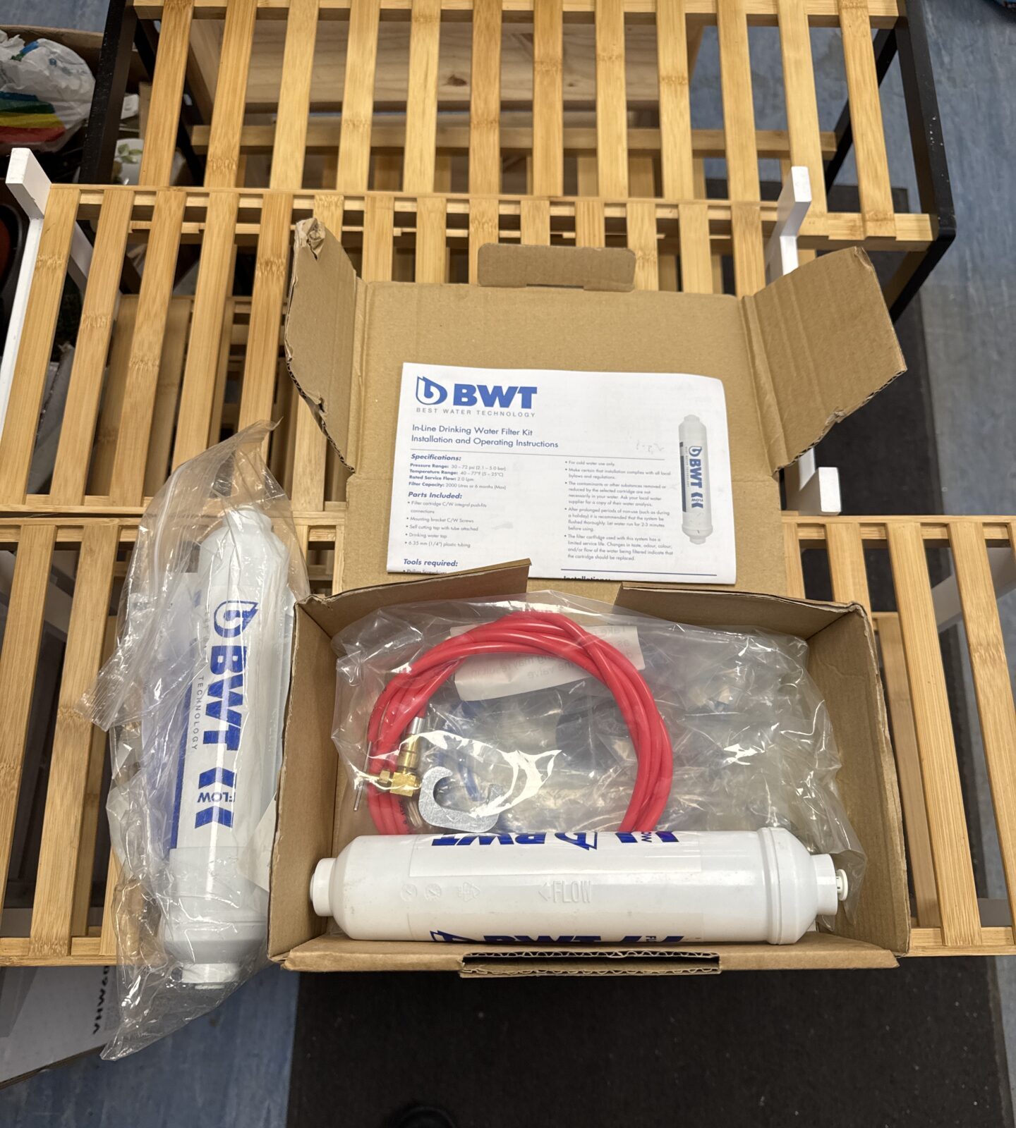 Bwt in line water filter kit