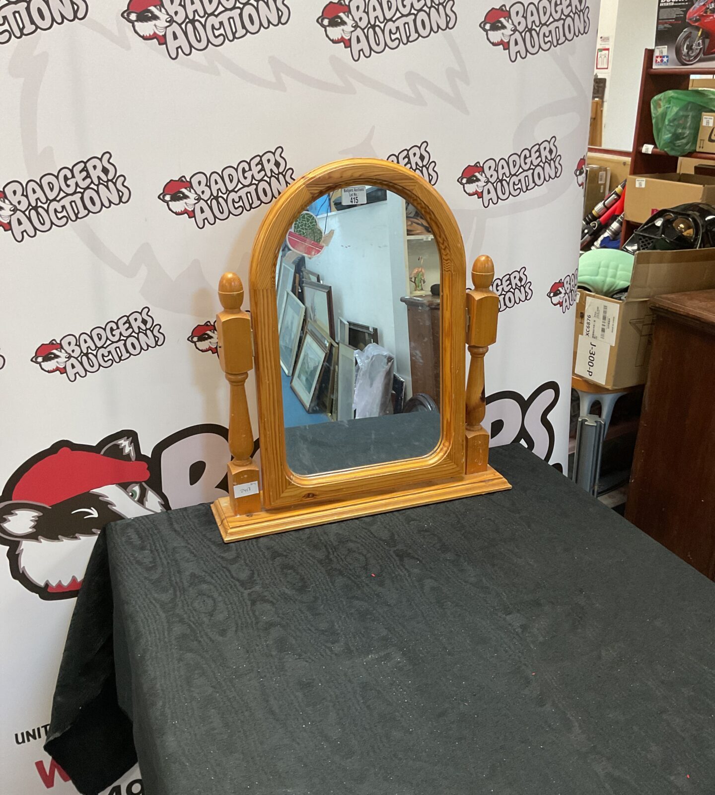 Pine dressing table mirror