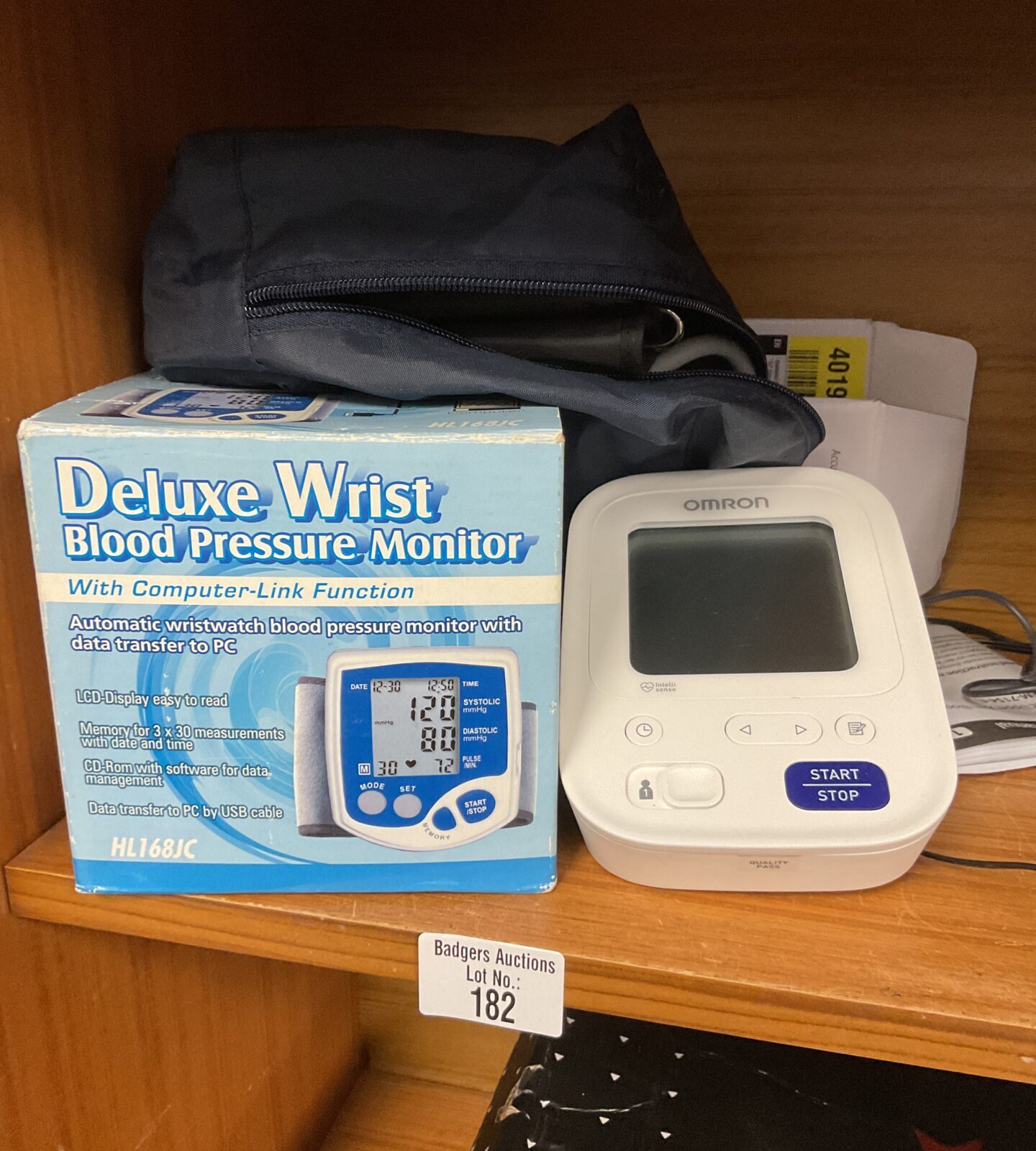 Two blood pressure monitors inc omron