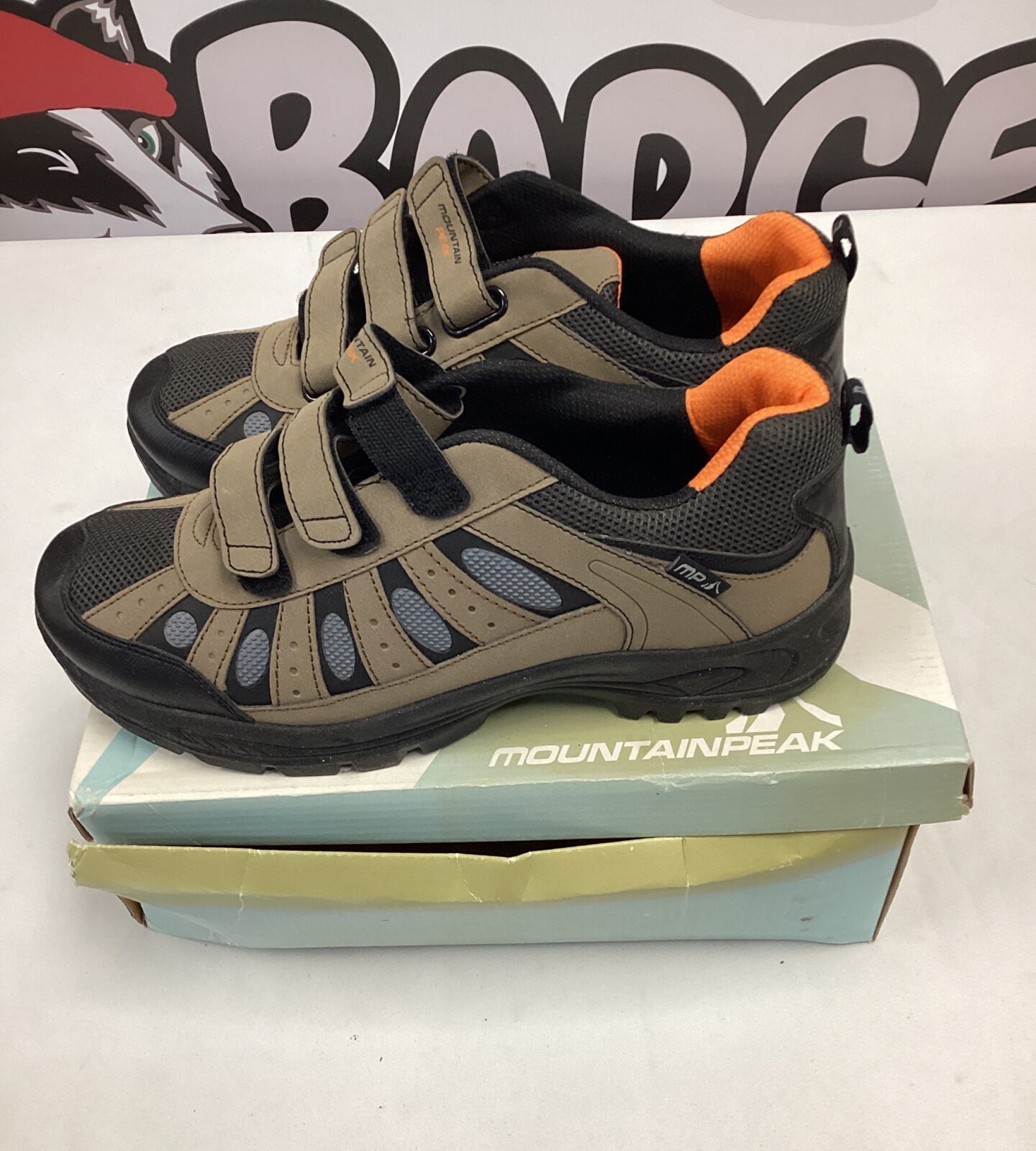 Pair of size 10 mountain peak hiking boots