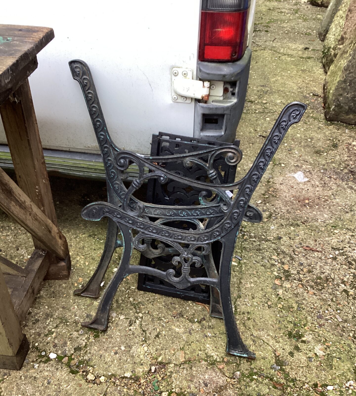 Wrought iron garden bench kit