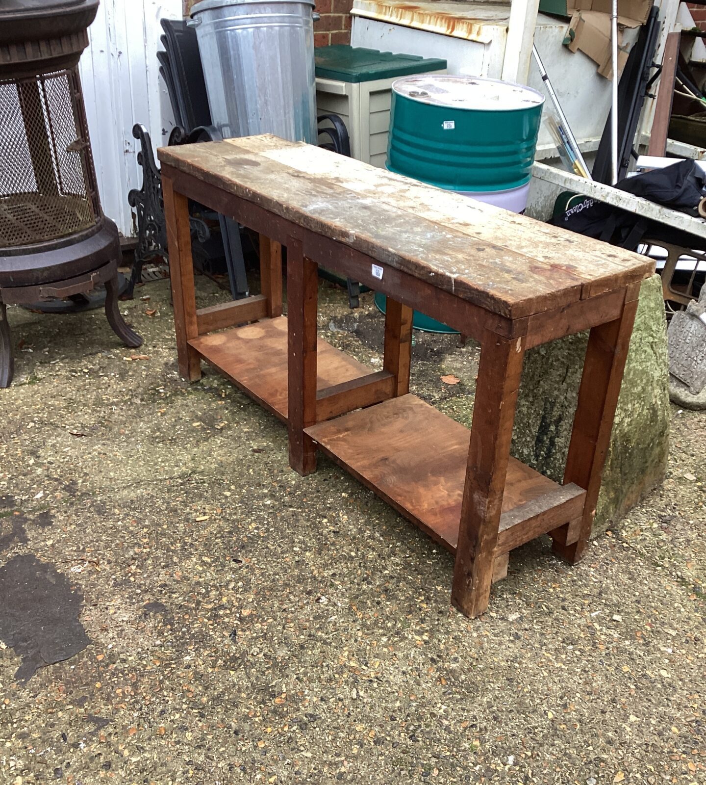 Wooden  Work Bench 5’ long