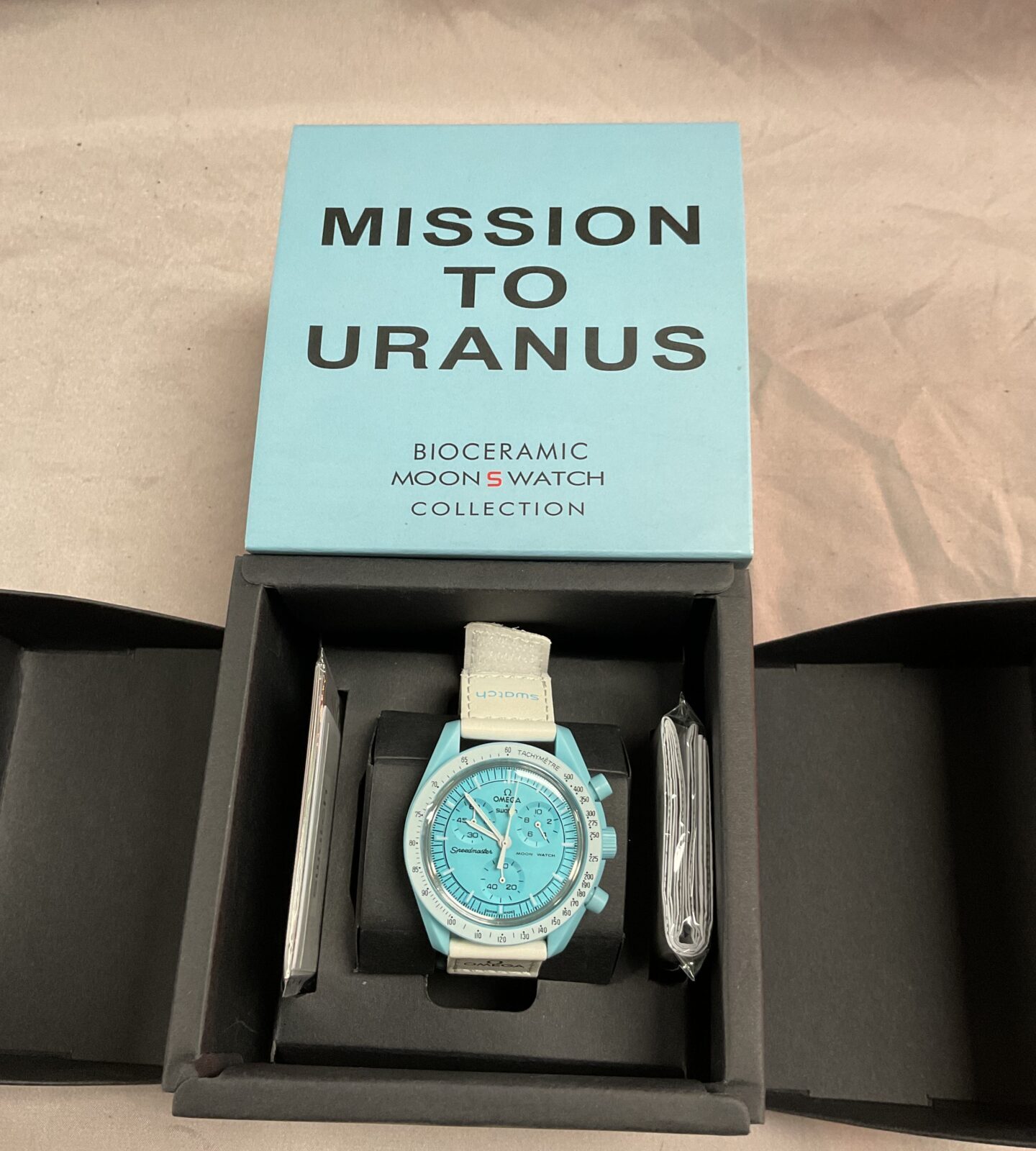 Omega swatch style mission to Uranus  bioceramic moonswatch Working - Image 2