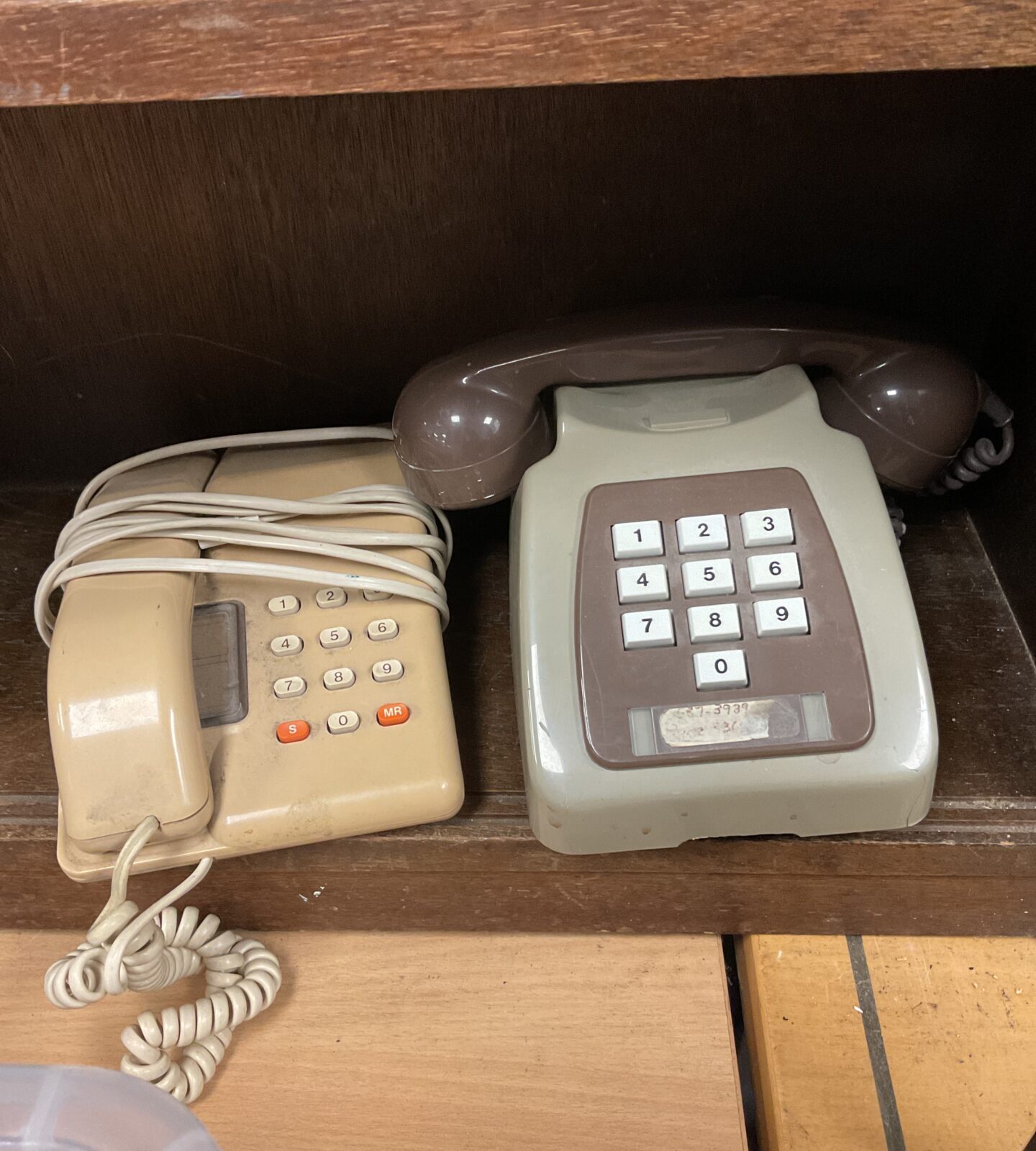 Two vintage telephones