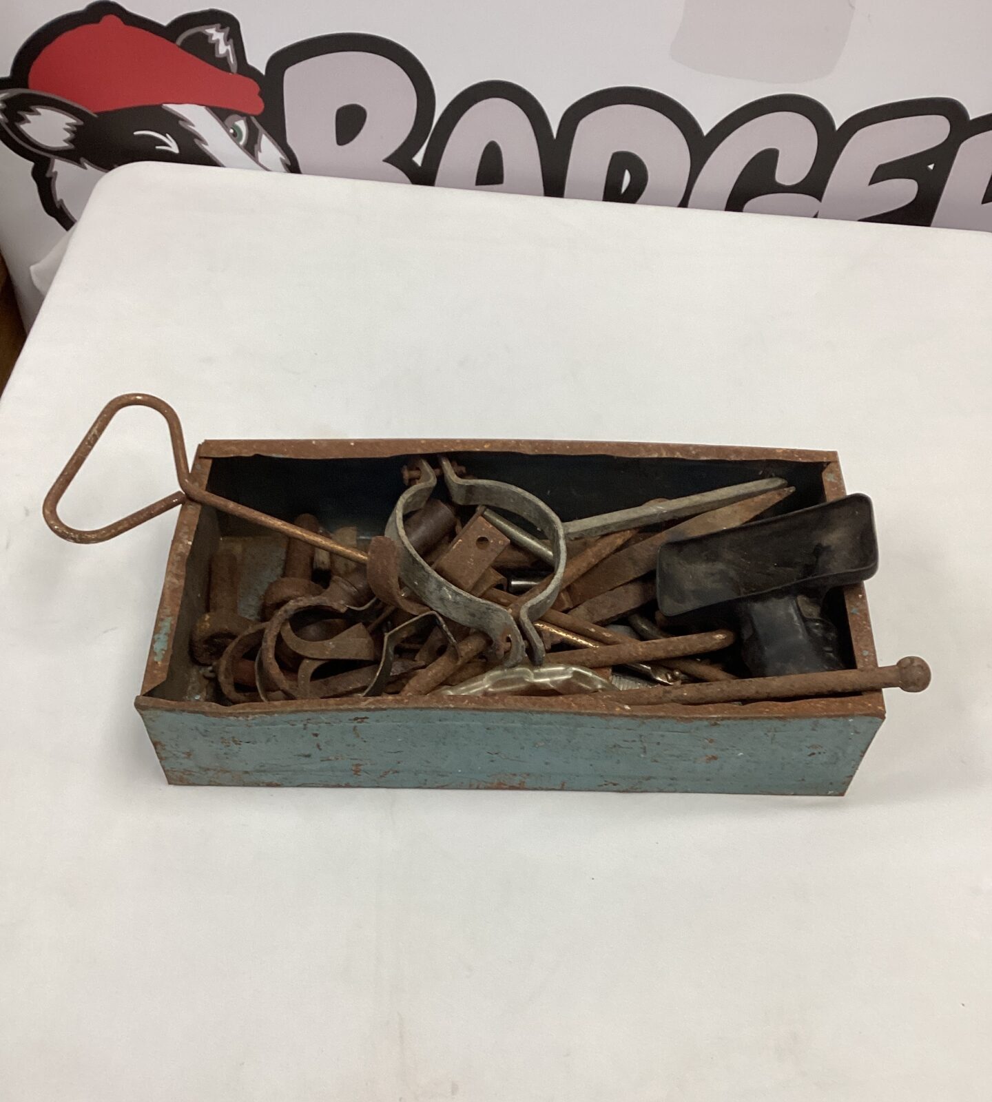 Box of mixed metal items