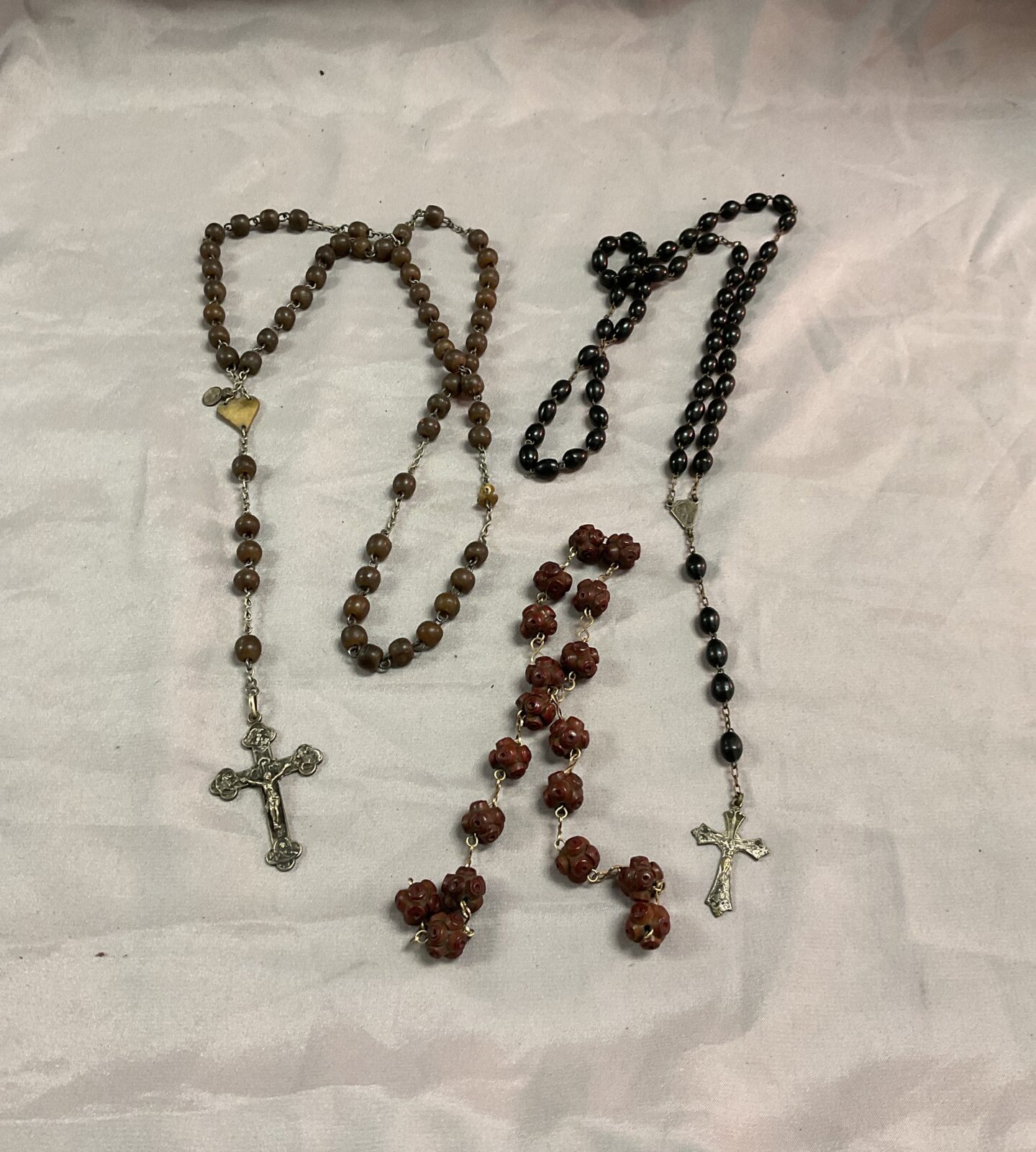 Three sets rosary beads