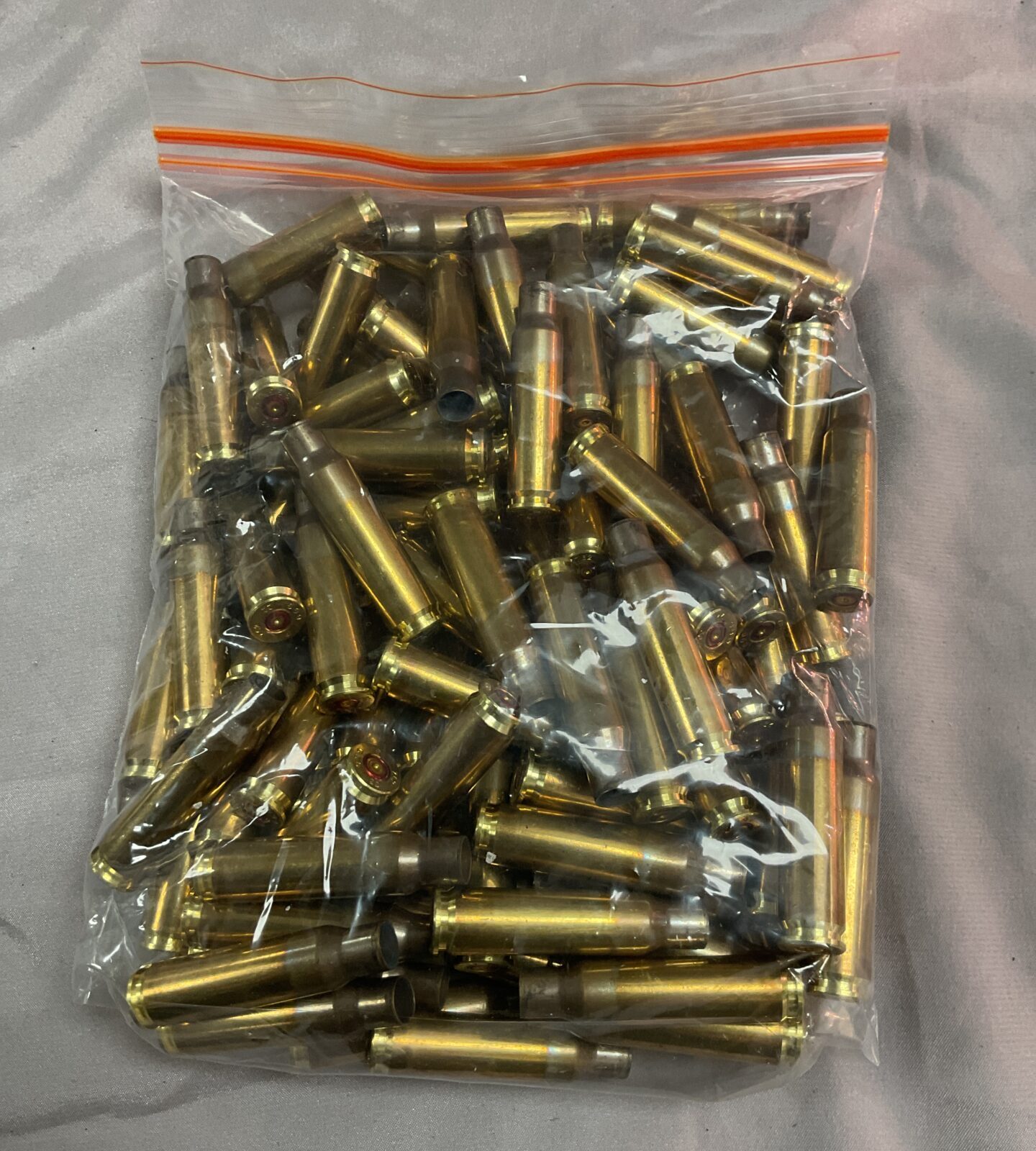 Once fired 100xTriple g 7.62 brass shell cases