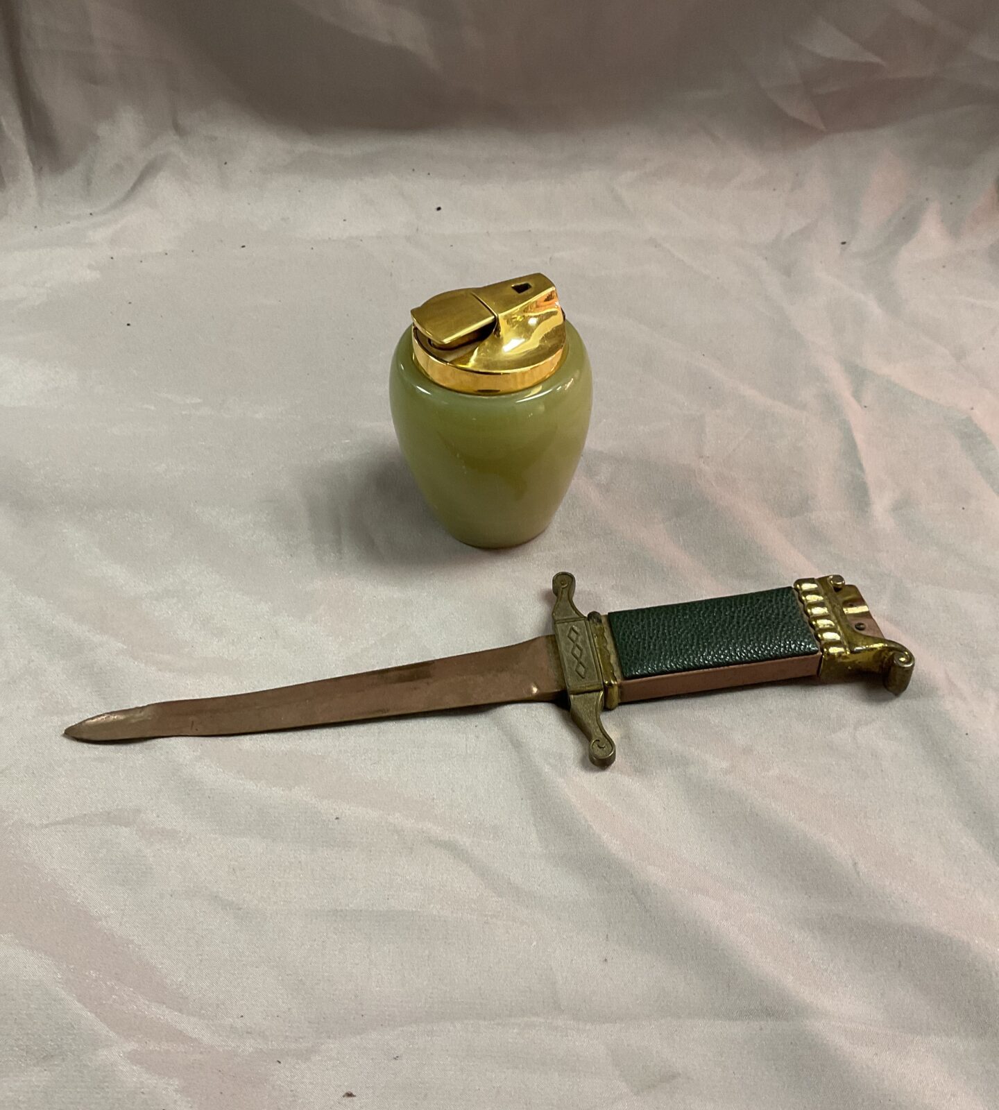 Vintage Paperknife lighter and marble Ronson table lighter