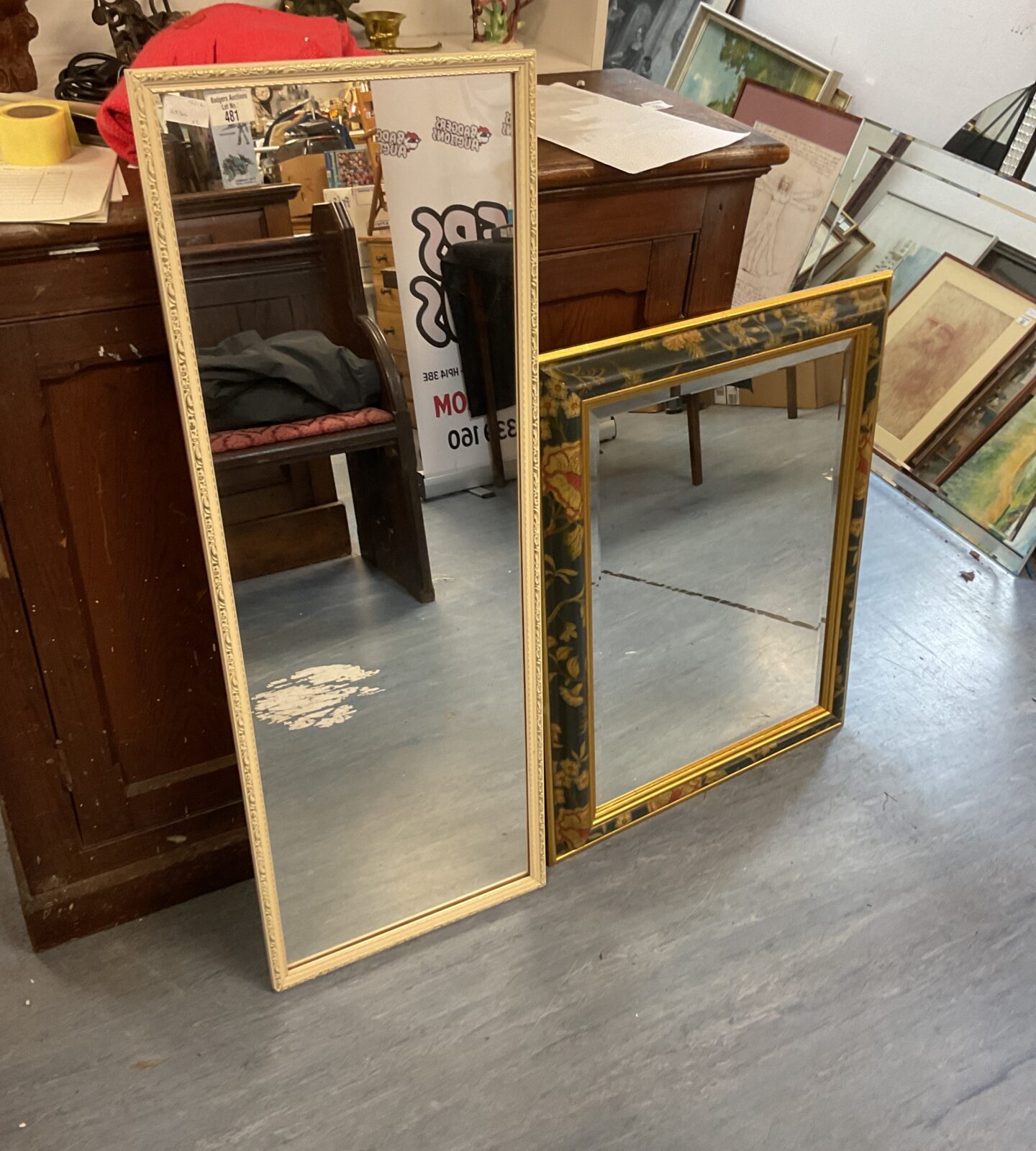 Two framed mirrors