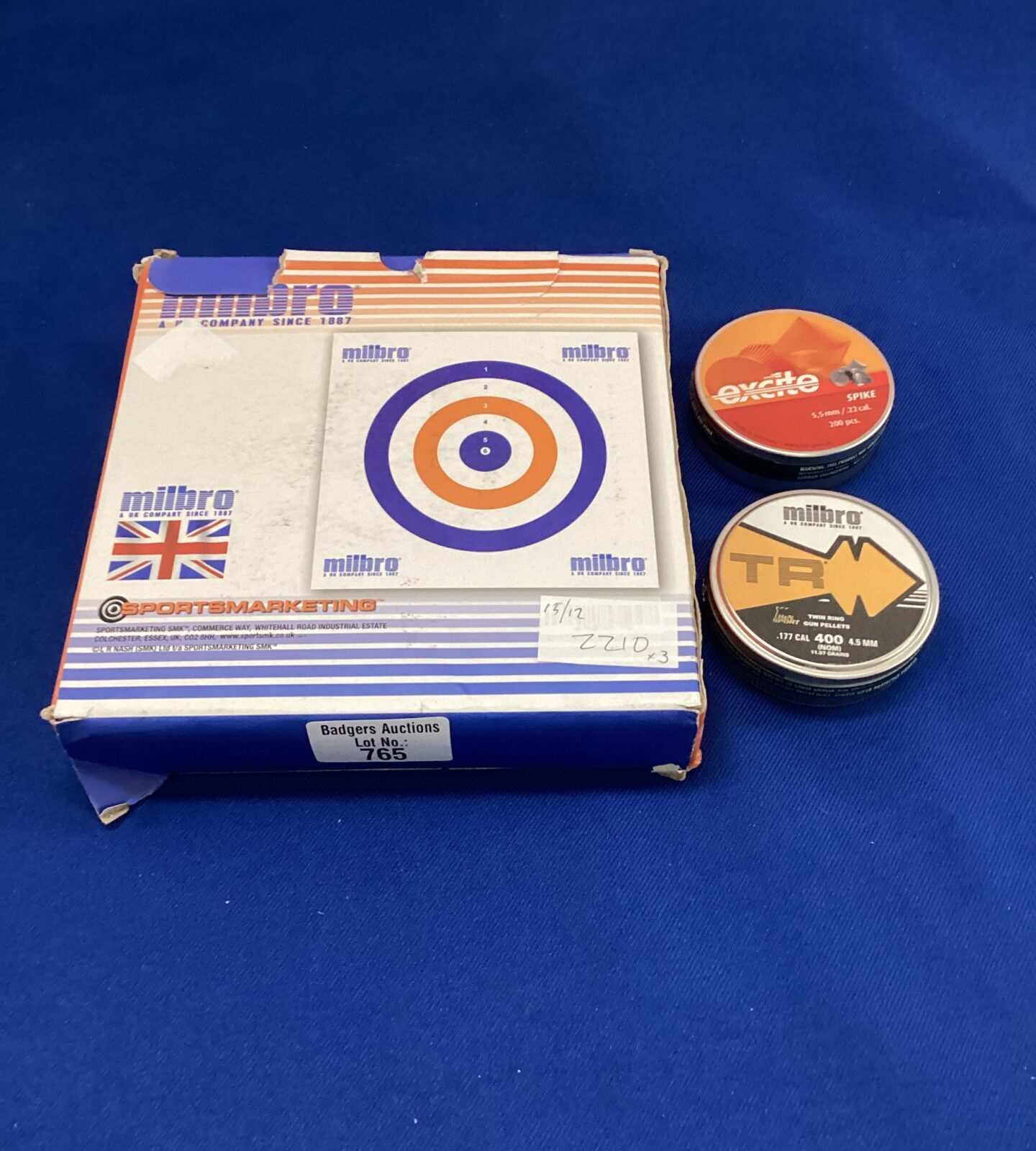 100 card targets two tins airgun pellets .177 x .22