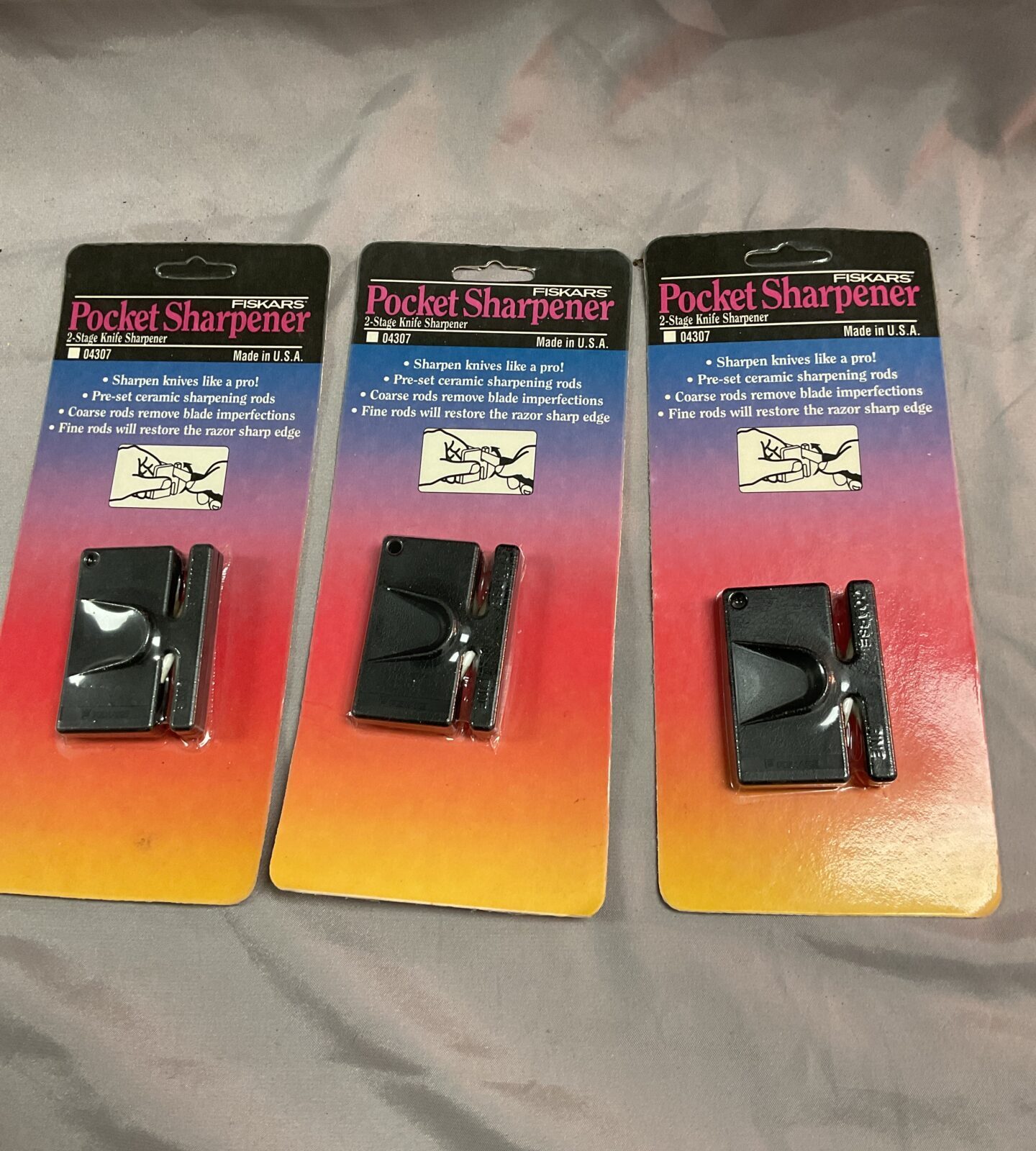 three fiskers pocket knife sharpners