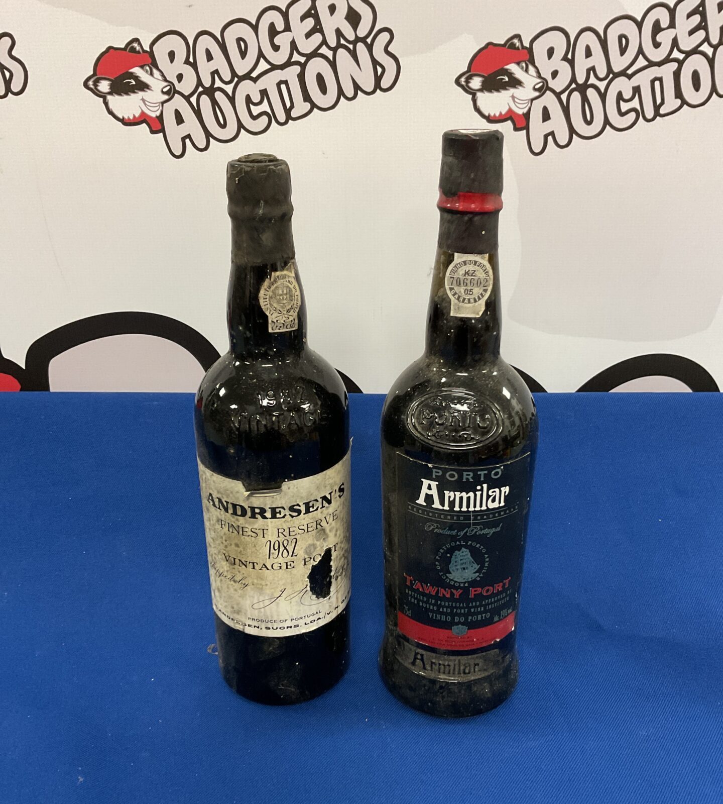 Sealed andresens finest reserve 1972 vintage port & armilar tawny port