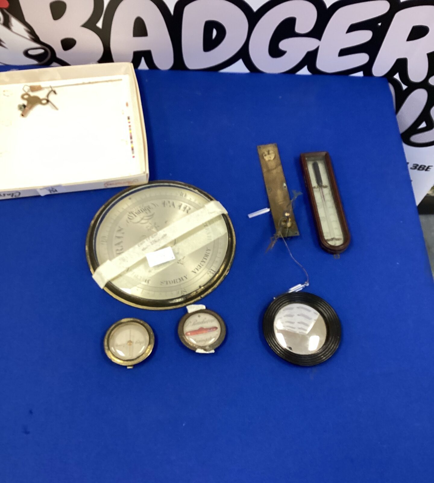 Vintage barometer parts