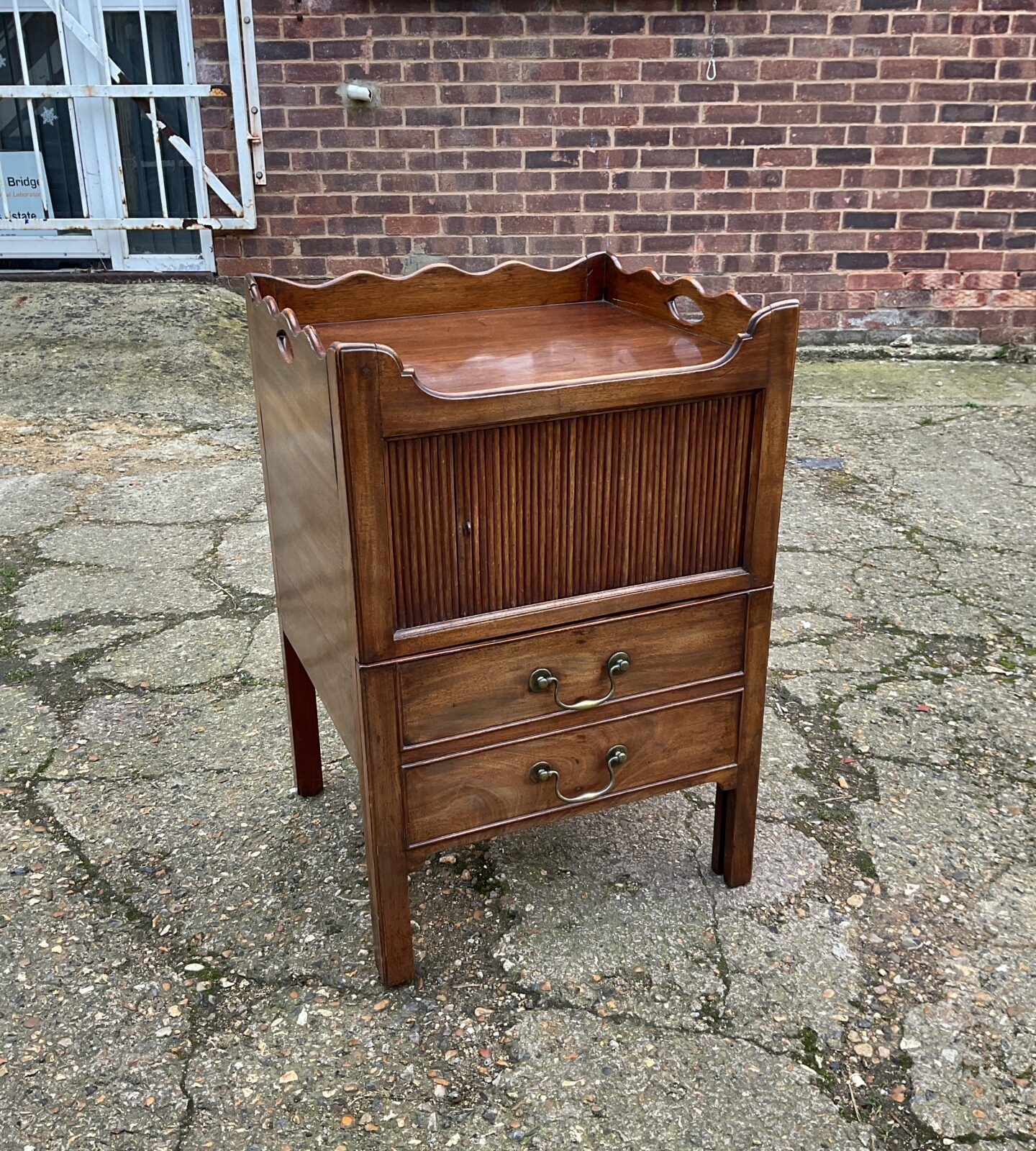 antique georgian circa 1825 tray top commode