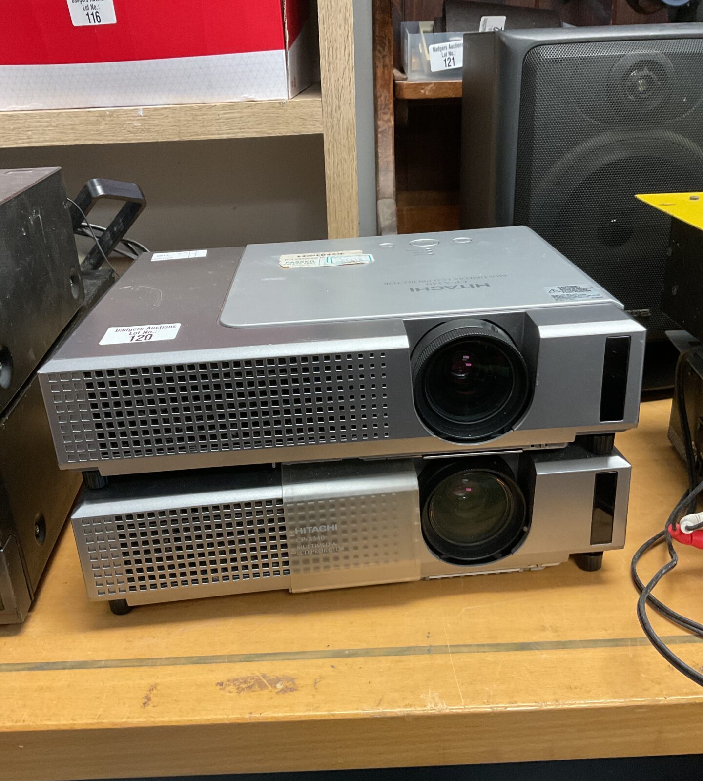 Two hitachi projectors model cp-x340