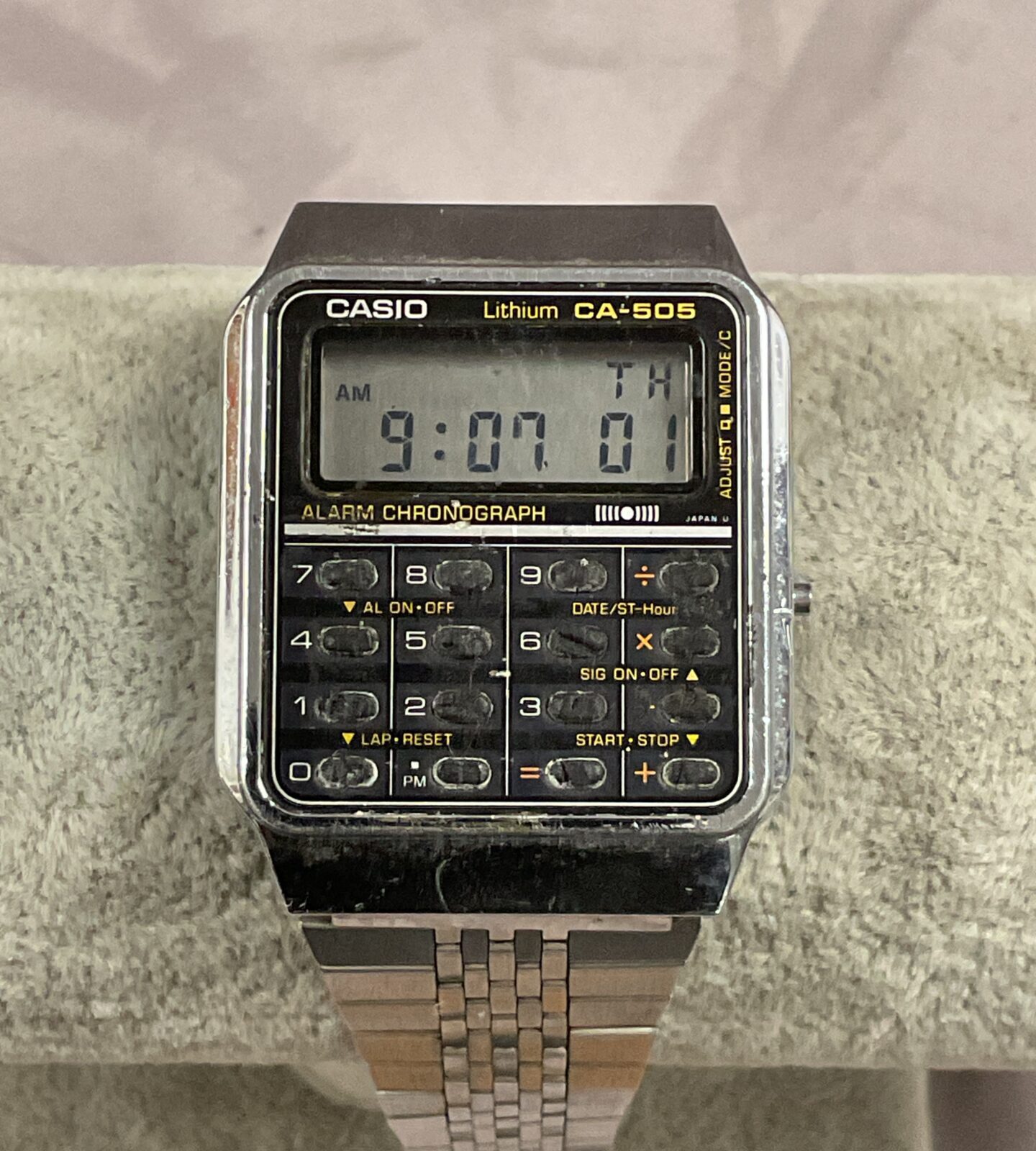 Casio C A-505 alarm chronograph wristwatch working