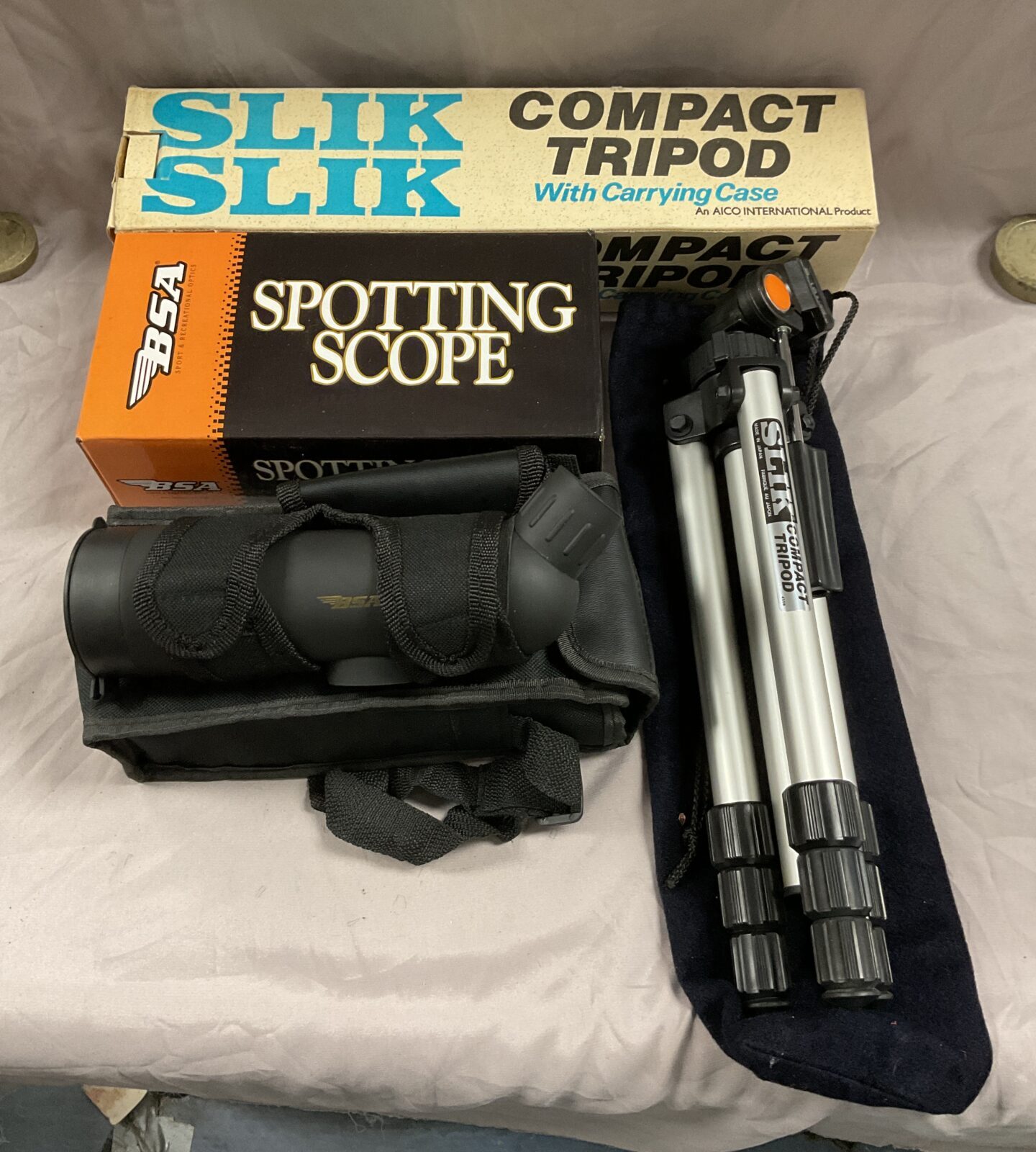 BSA spotting scope with slik compact tripod