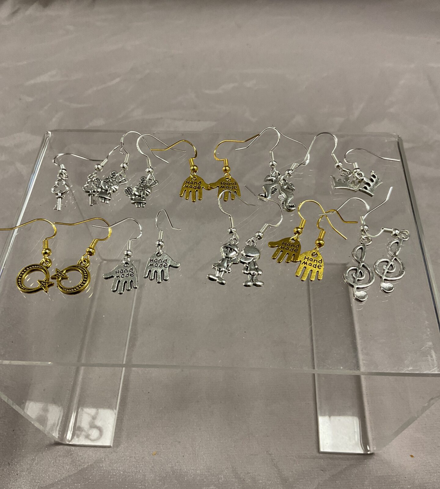 Ten pairs of 925 silver earrings