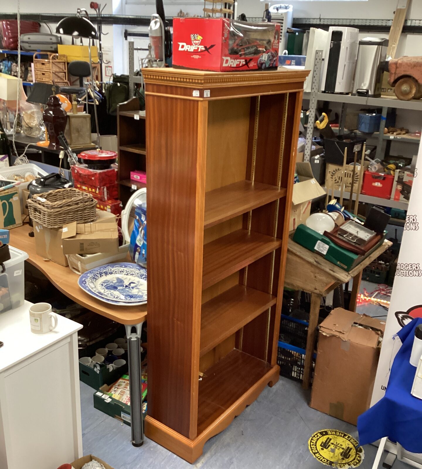 Tall Wooden Cupboard with shelves 74”x34”x12”