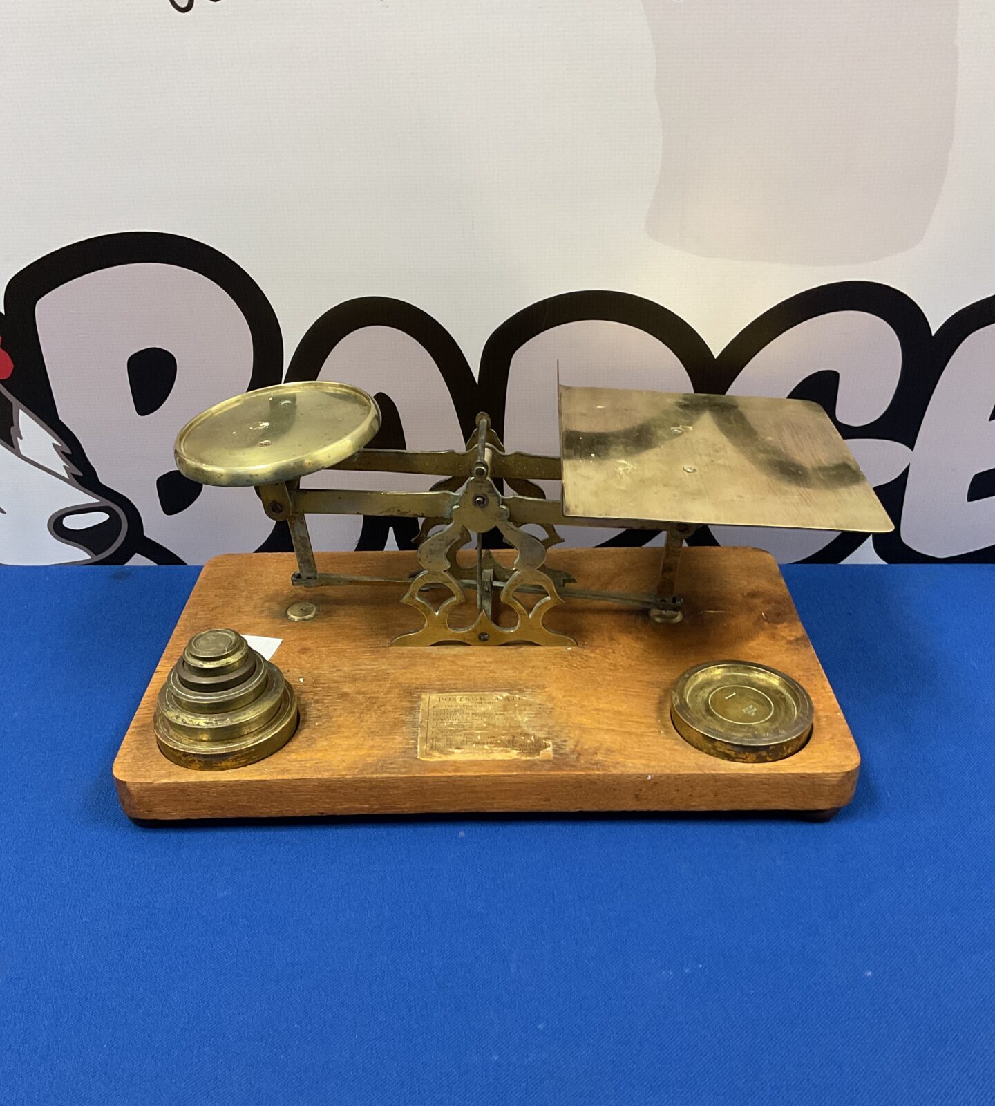 set of vintage 1940s post office scales