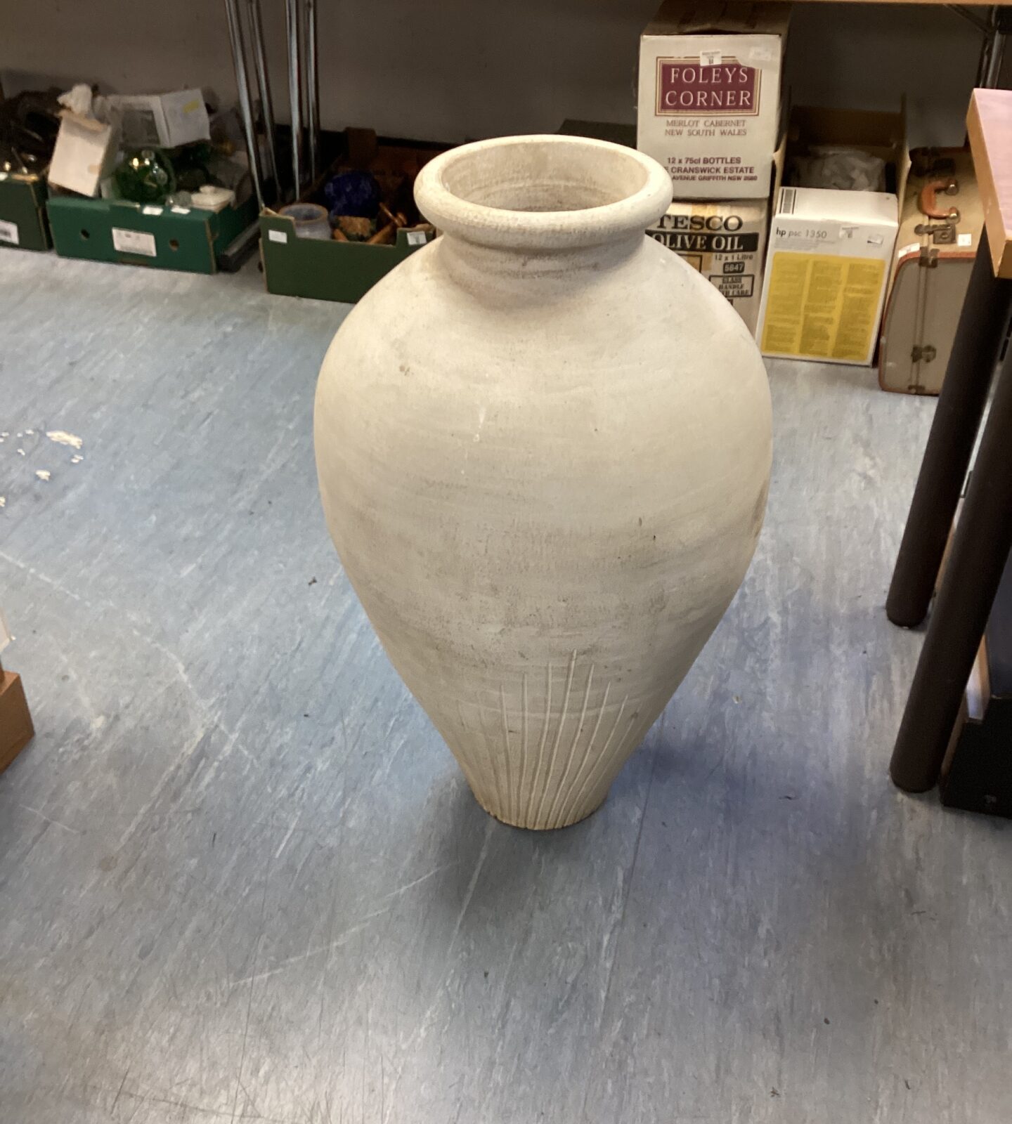 Matte Cream Clay tall Vase