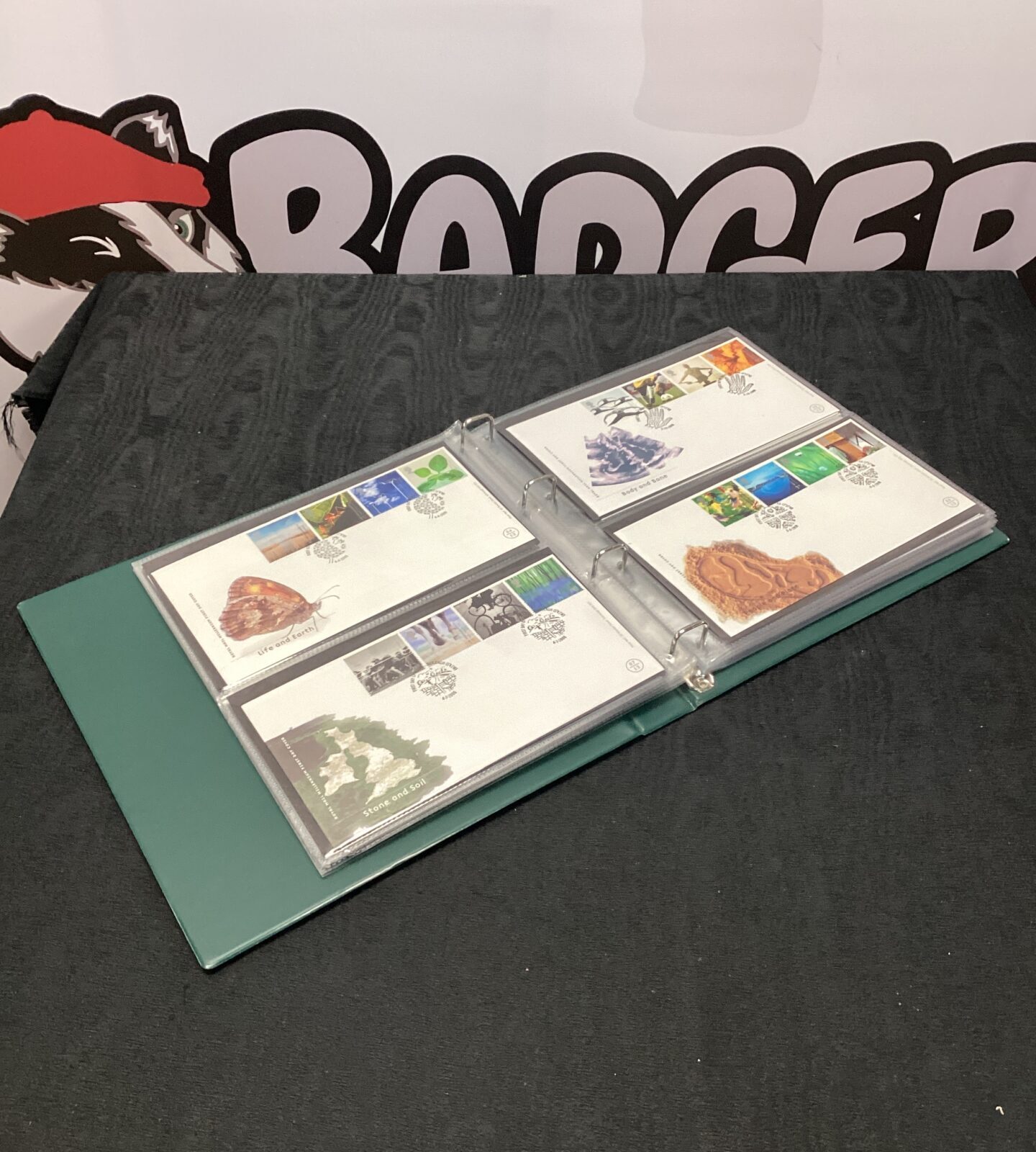 First day cover album with various first day covers