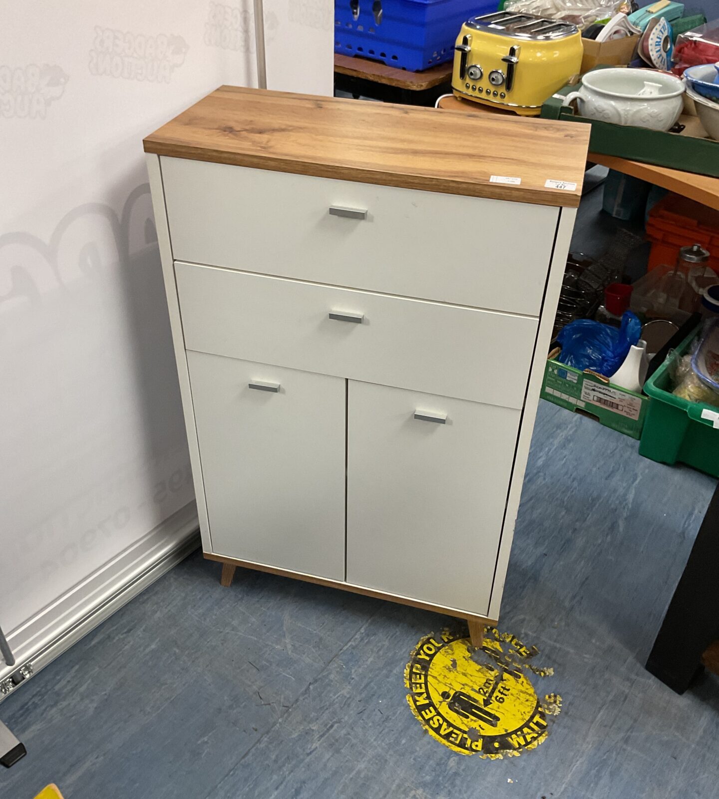 Two draw storage cupboard