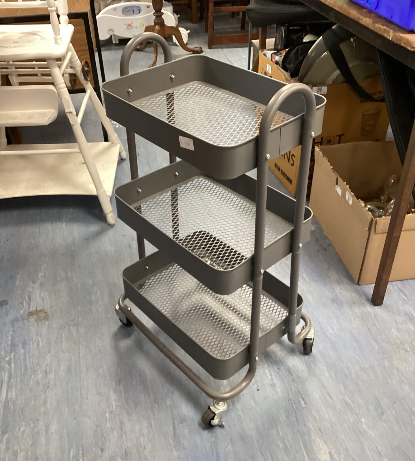 Wheeled vegetable trolley