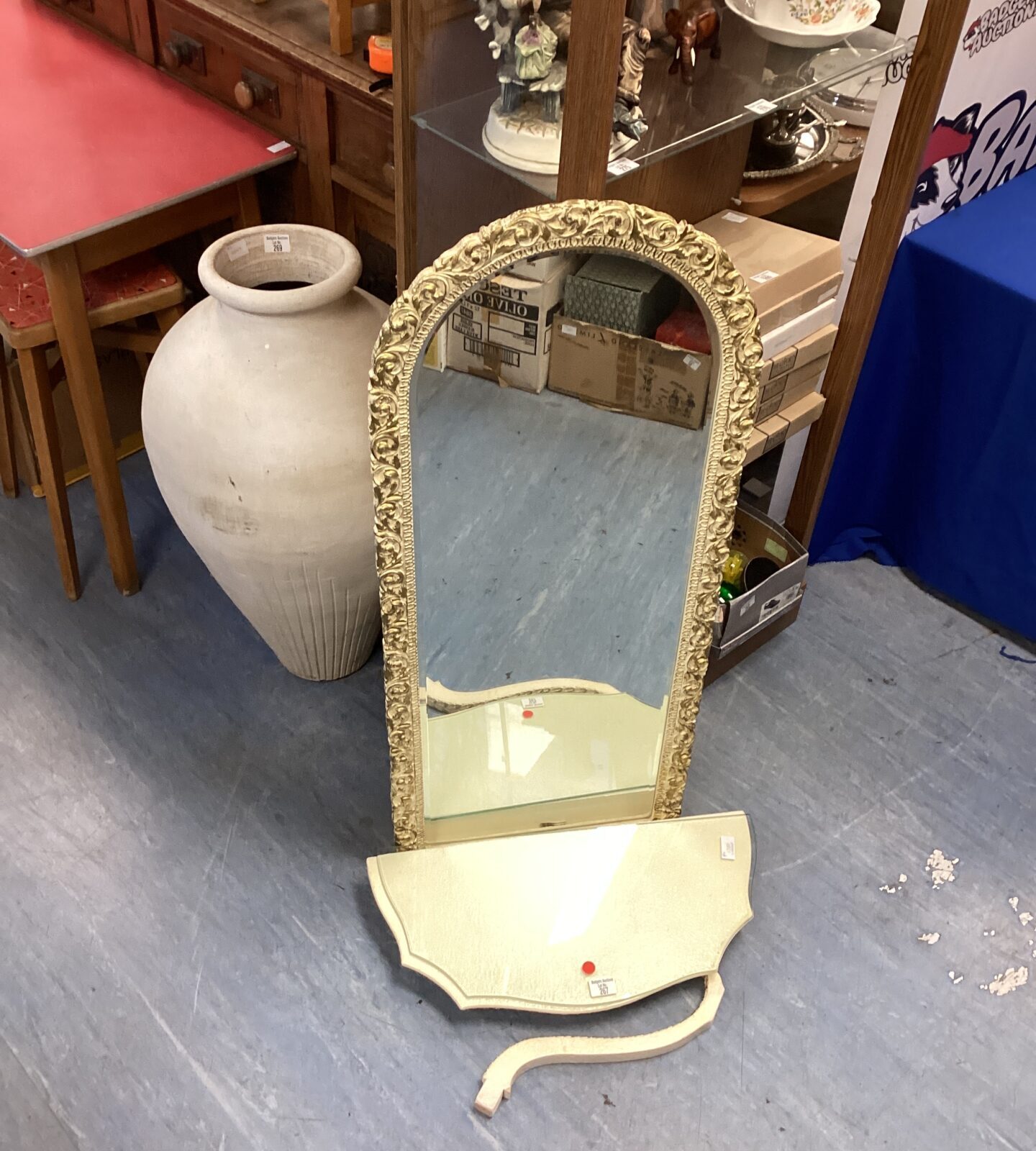 Vintage Aisonea Hallway mirror with Shelf