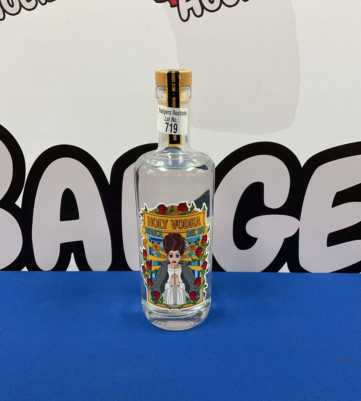 Bottle of bianca del rio holy vodka