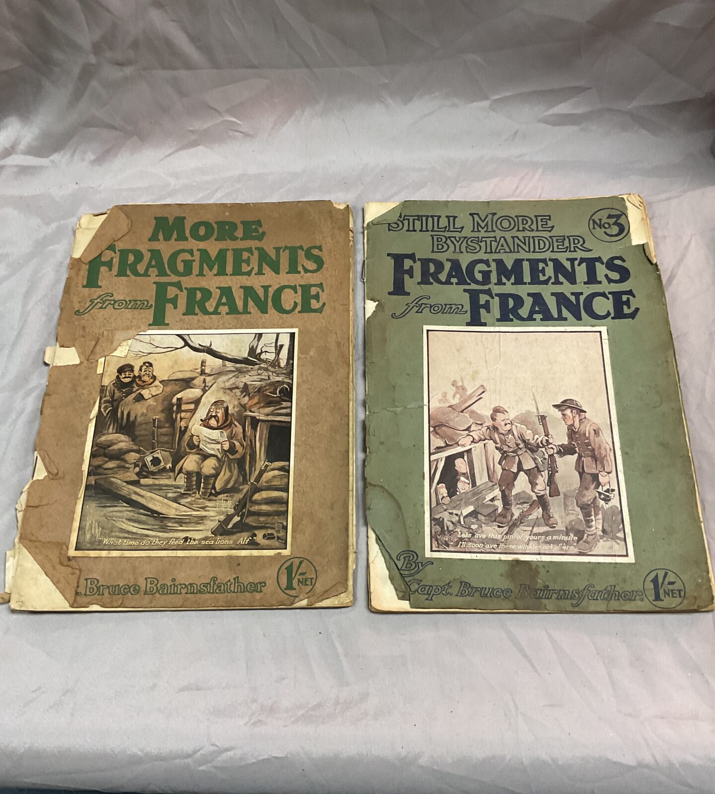 Two ww1 copies of fragments from France magazines by captain bruce bairnsfather