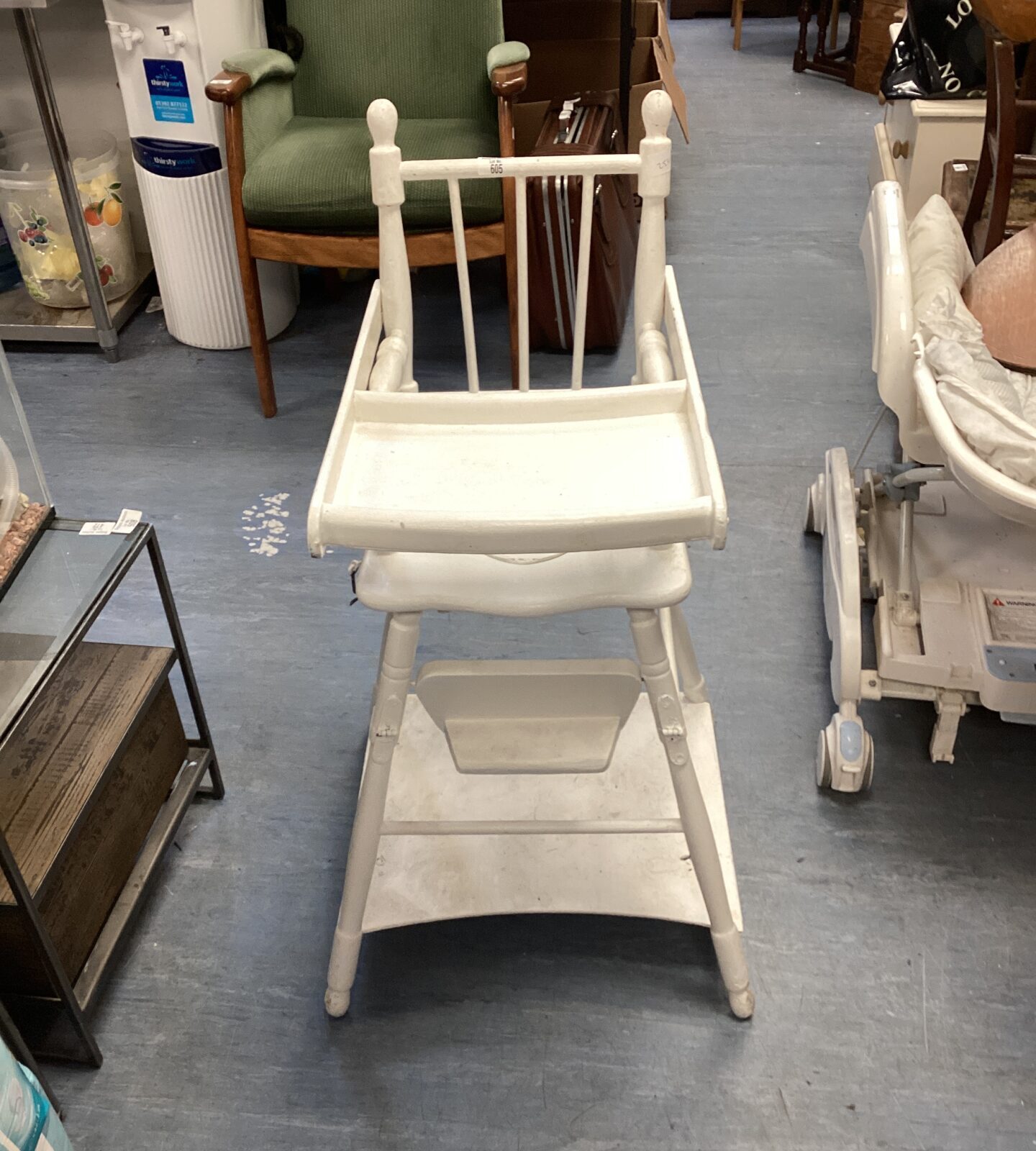 Vintage wooden babies high chair