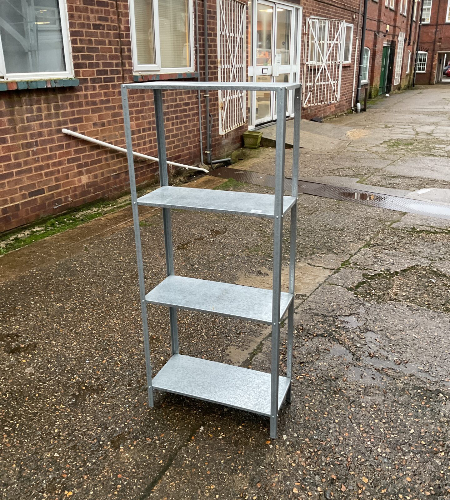 Galvanised 4 tier shelving unit