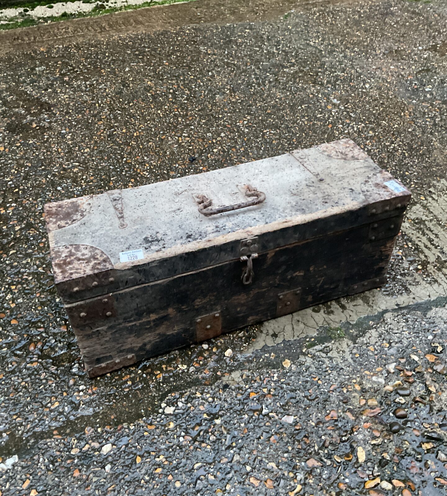 Vintage wooden trunk