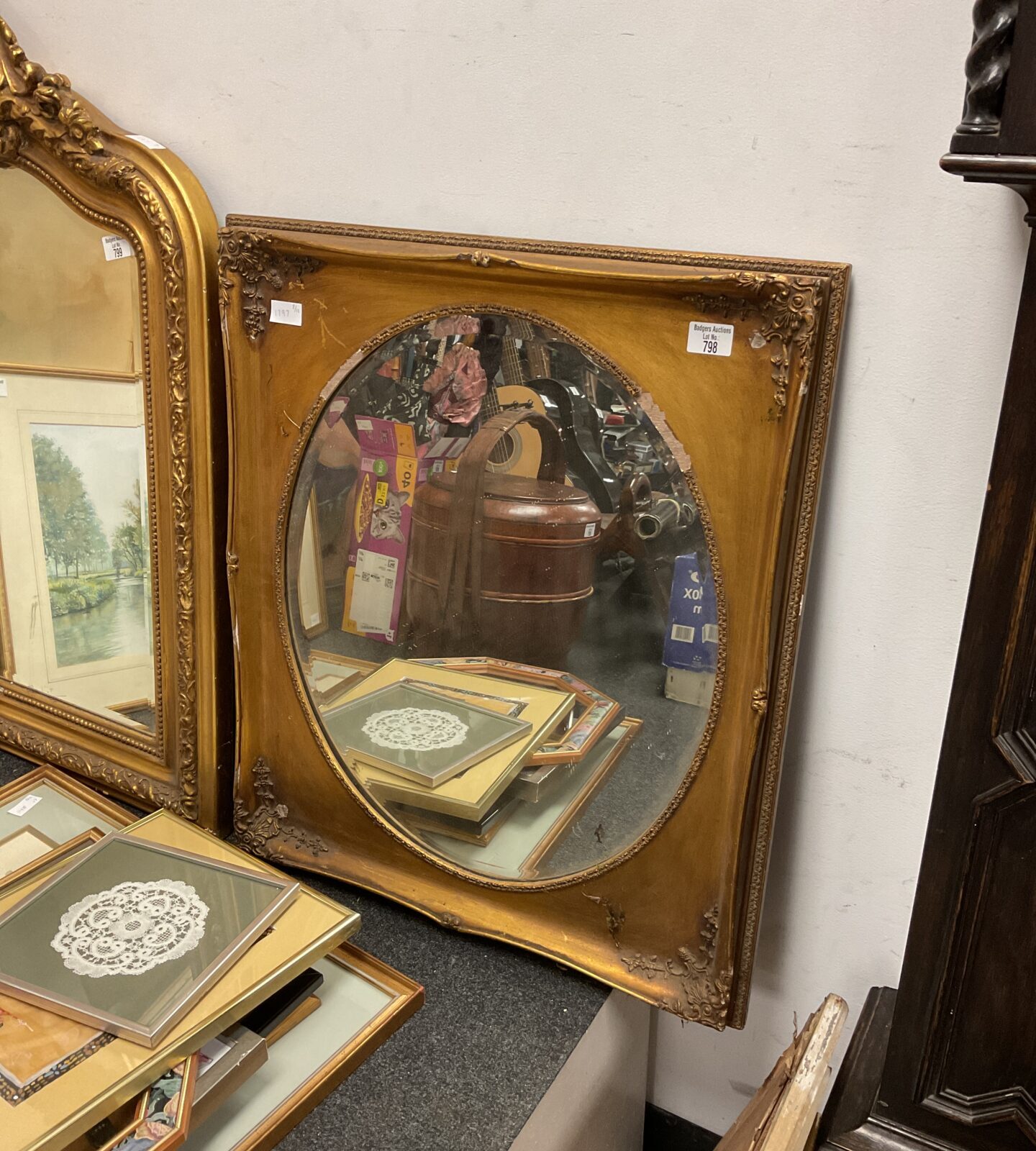 Antique gilt framed mirror