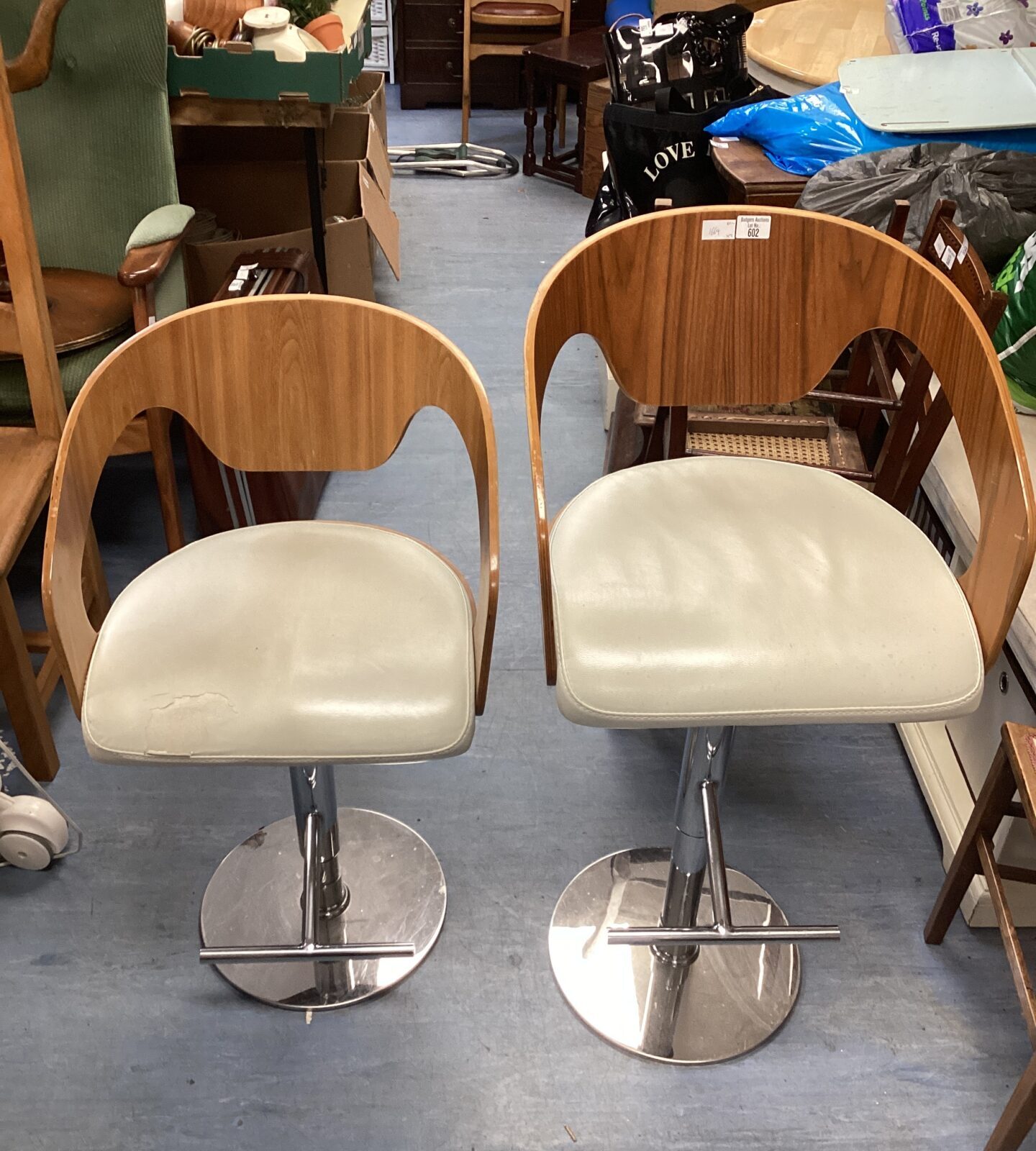 Pair of danish style stools