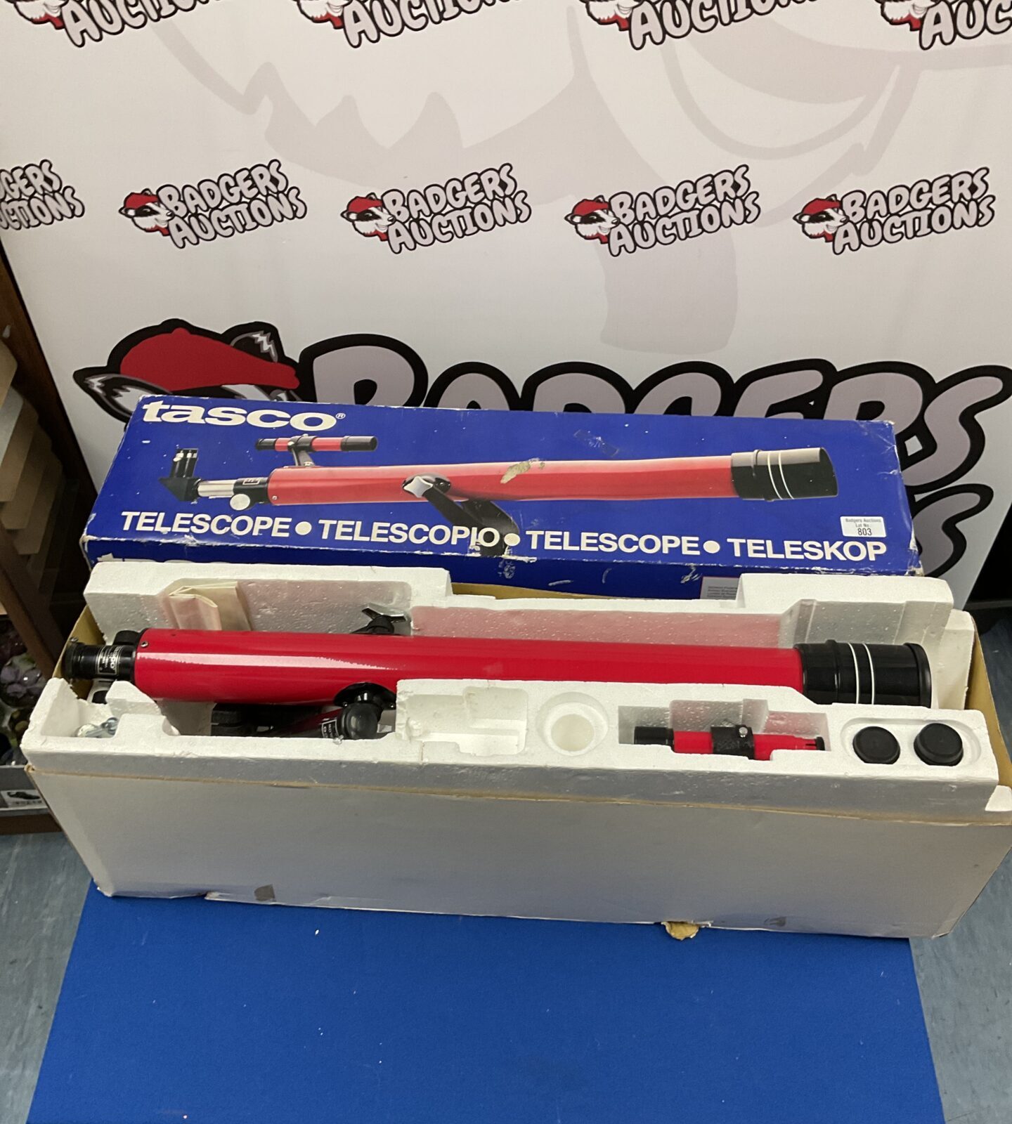 Tasco telescope boxed with tripod