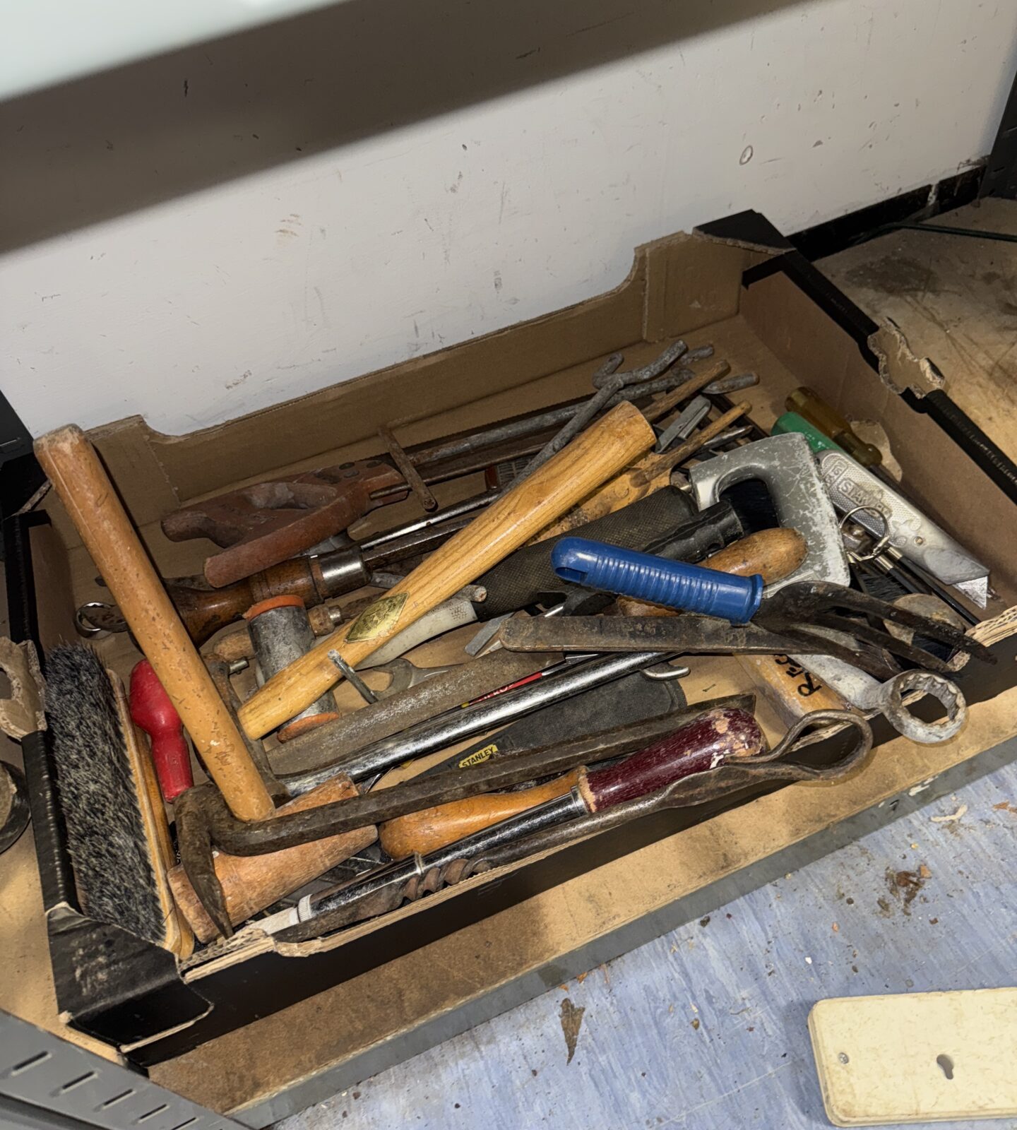 Tray of assorted tools