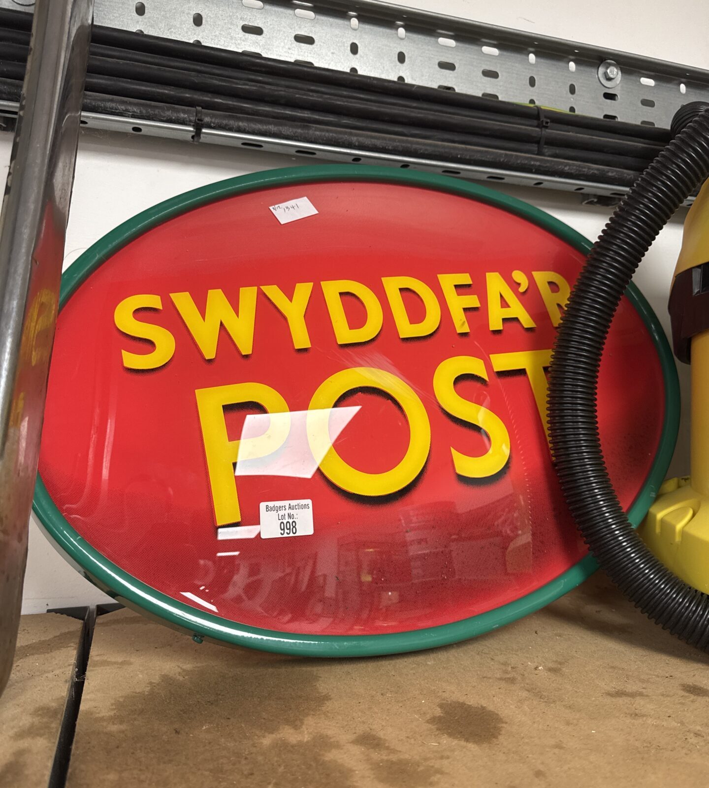 Welsh post office double sided sign