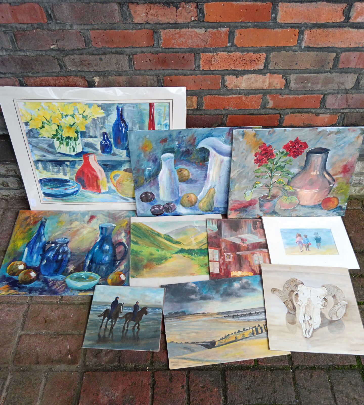 Collection of original artworks signed bill hester