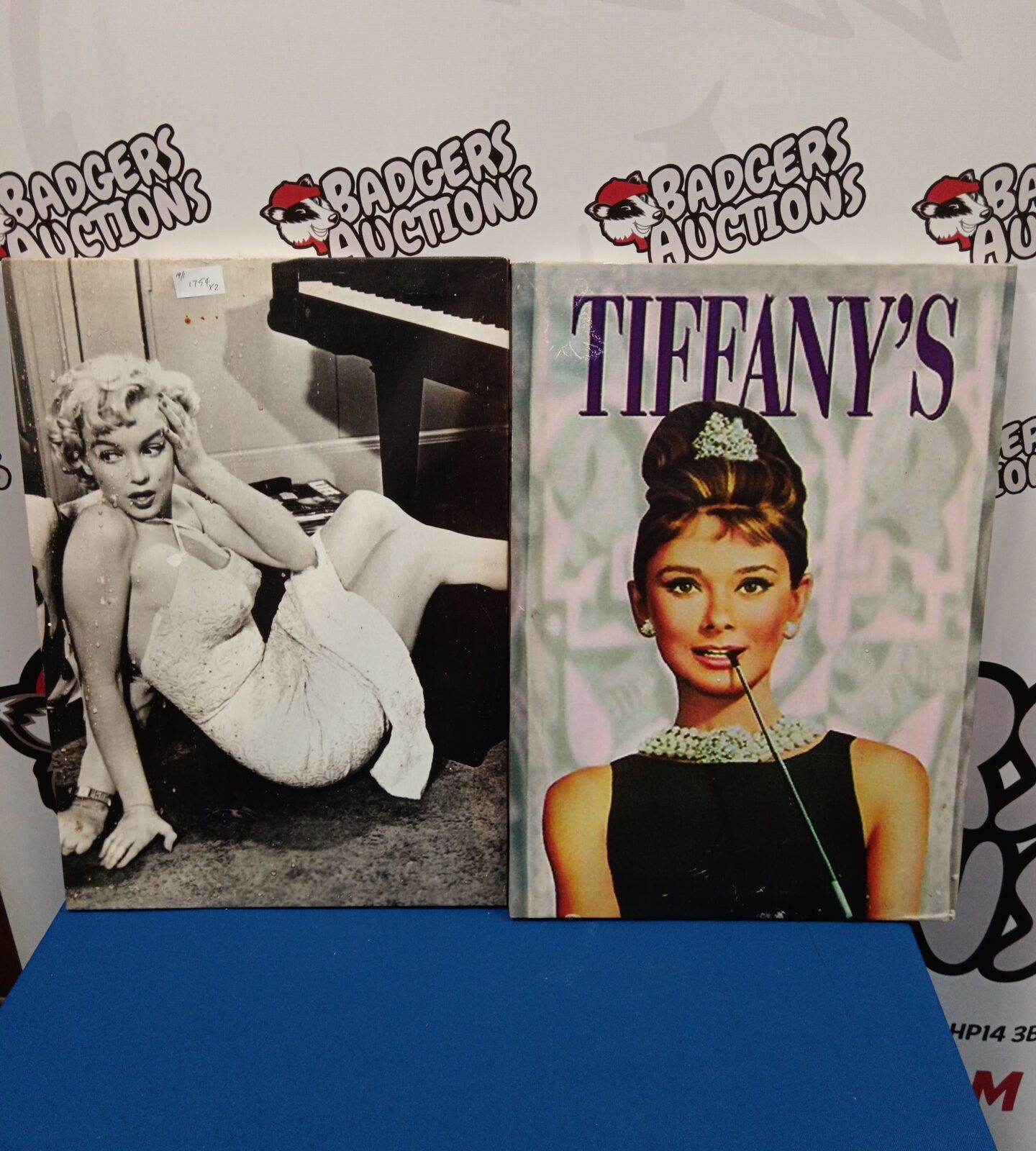 Two canvas prints of Marilyn Monroe & breakfast at Tiffanys