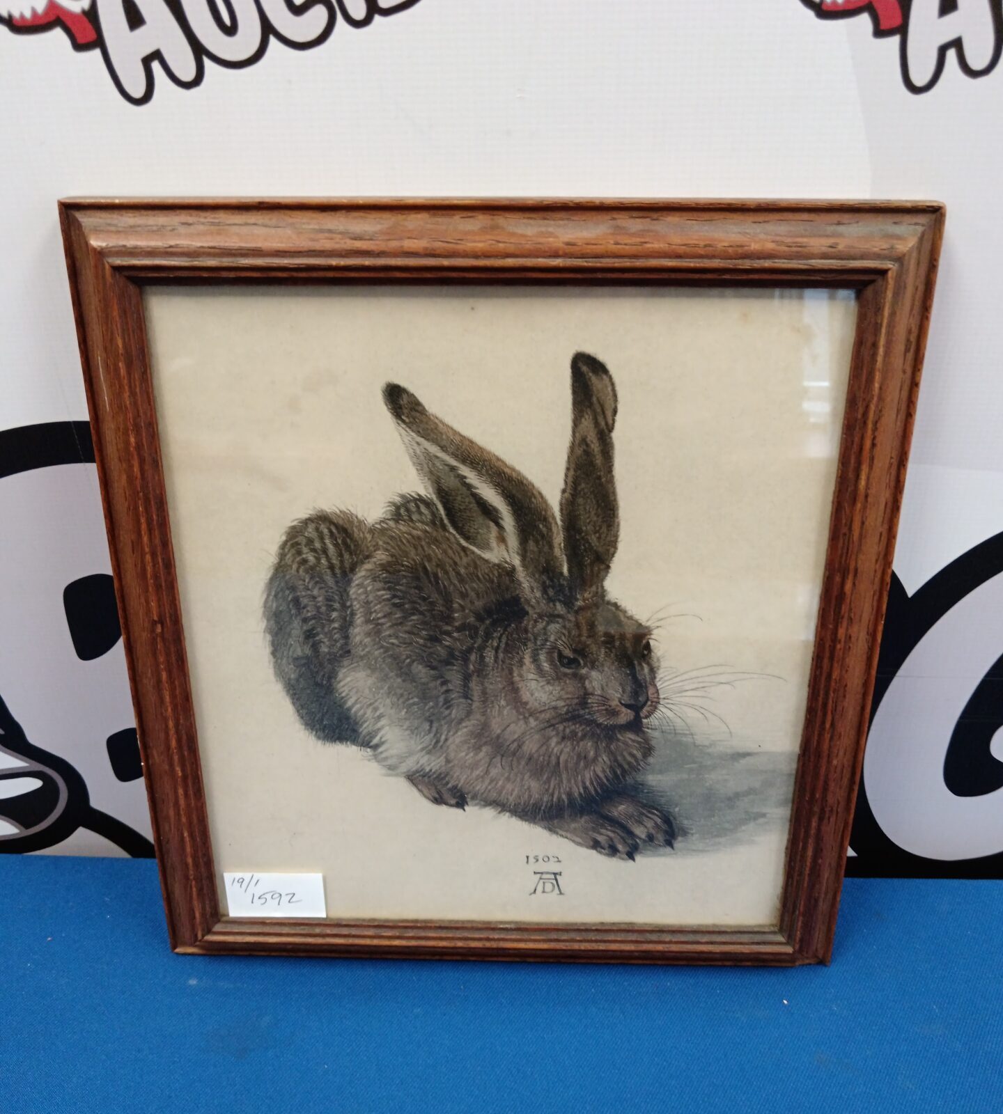 Original watercolour of a hare dated on reverse