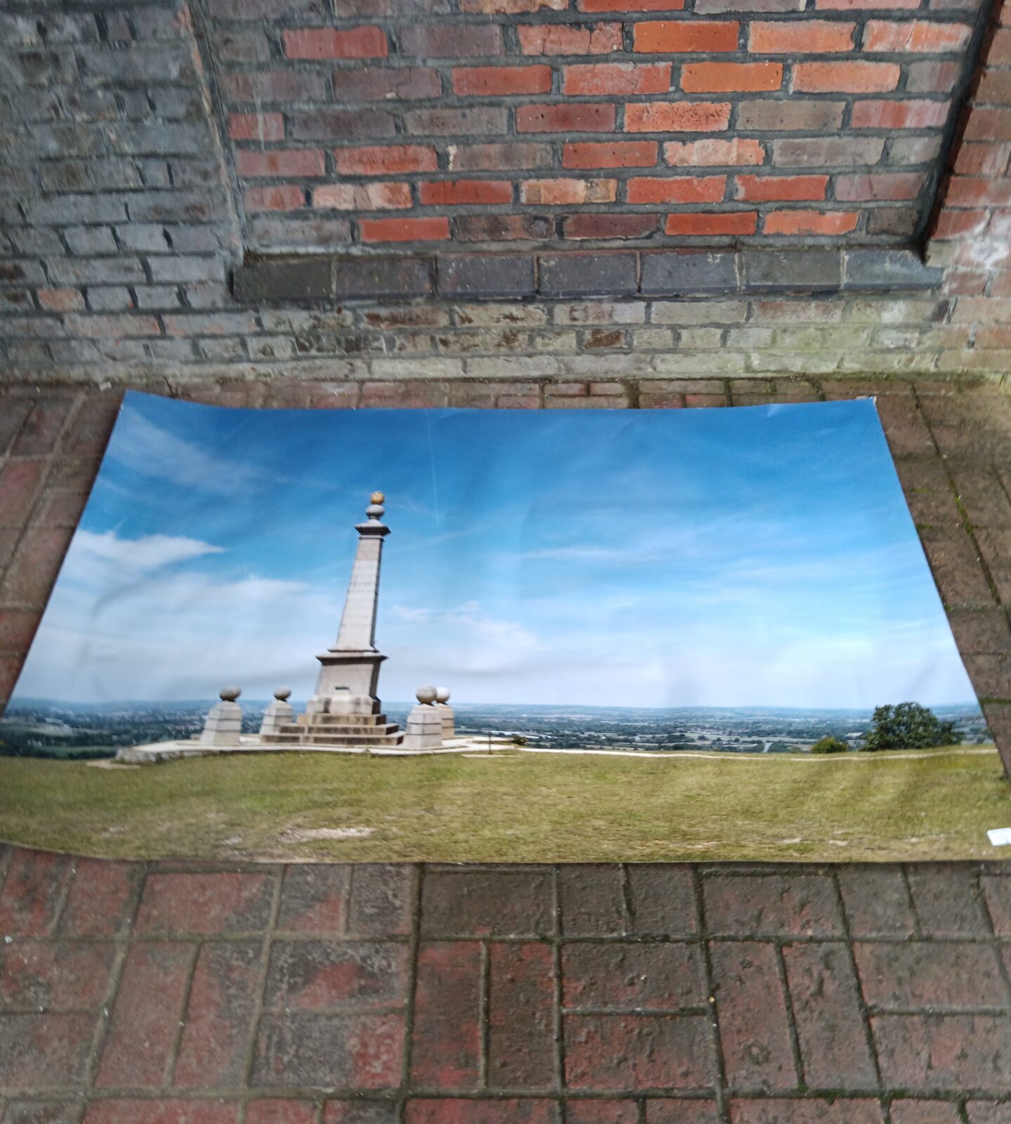 Large photograph print of the bucks light infantry memorial at combe hill