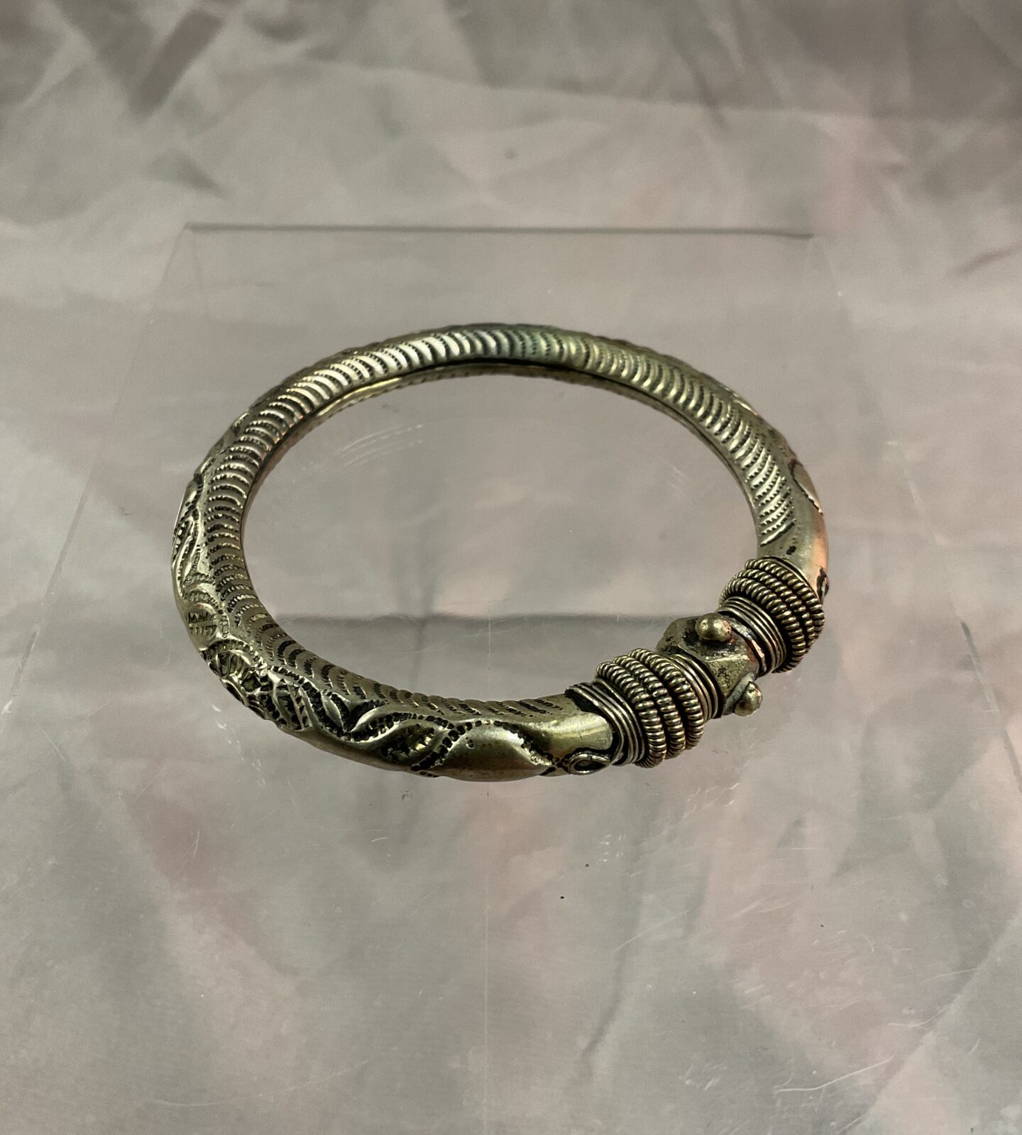 Antique Indian silver decorated bracelet