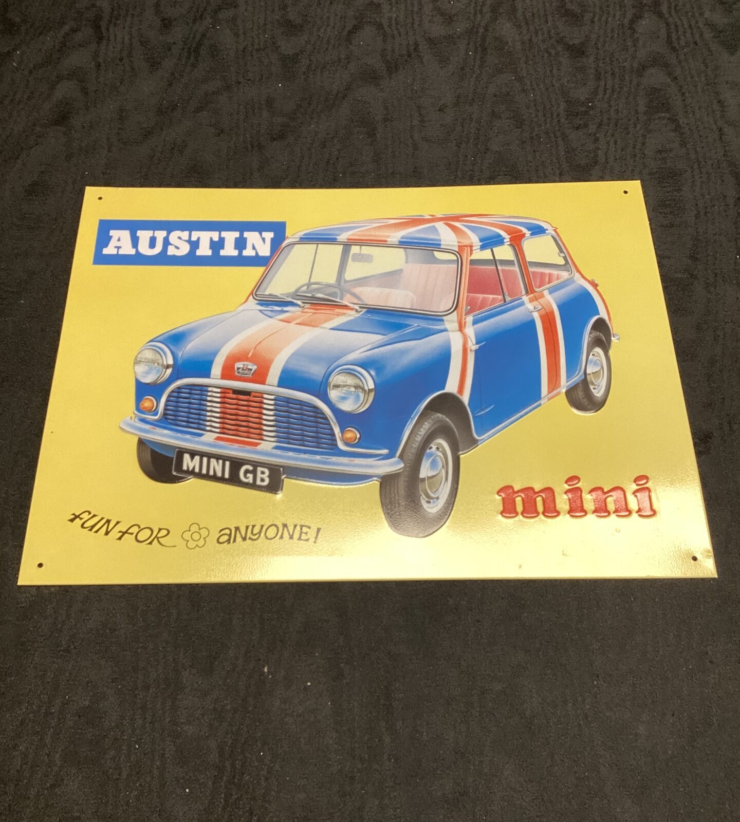 Austin mini tin sign